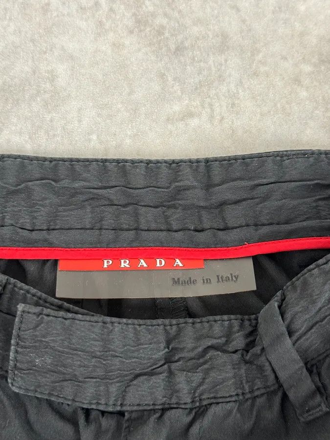 Prada 2000s Prada Black Linea Rossa Nylon Zip Pants Size 25" / US 0 / IT 36 - 11 Thumbnail