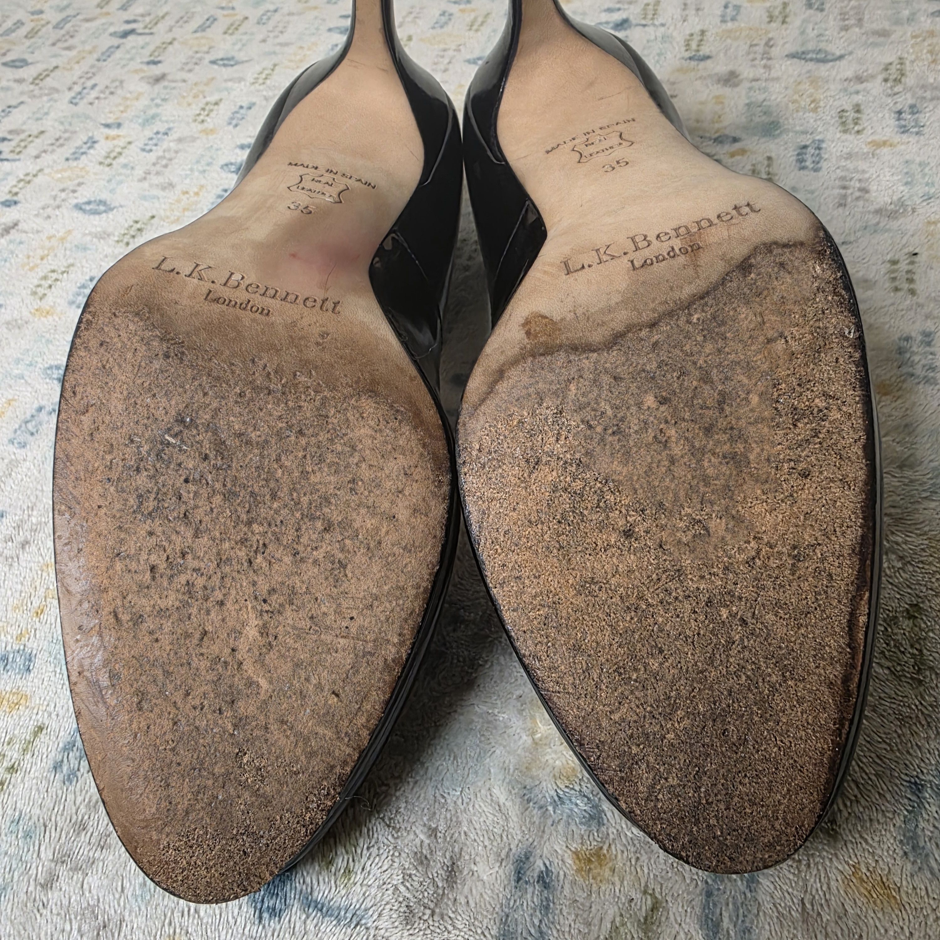 LK Bennett L.K. Bennett Black Leather Pump Heels Size US 5 / IT 35 - 13 Thumbnail