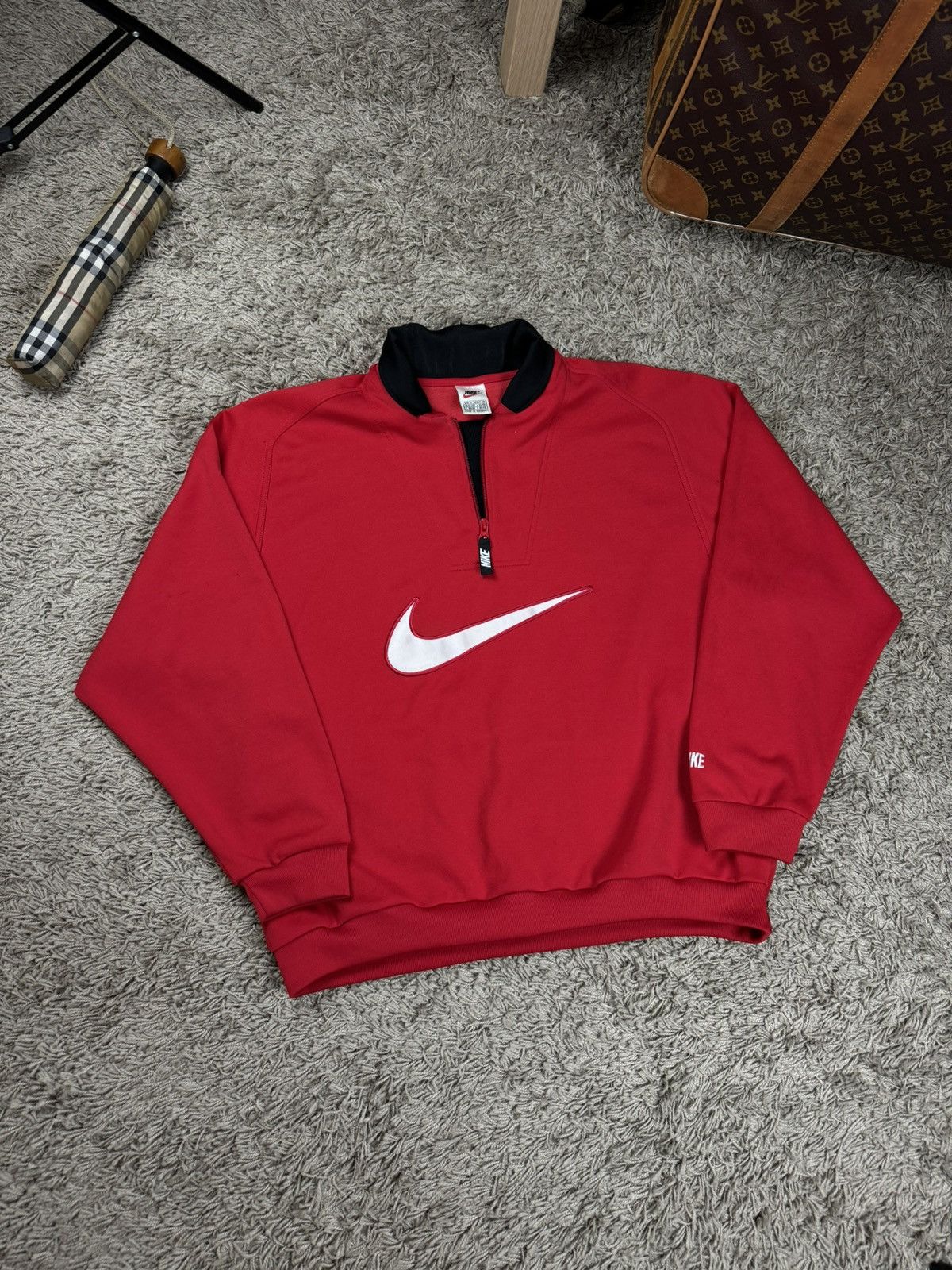 Nike × Vintage Vintage sweatshirt Nike Swoosh 90s original casual item Size US L / EU 52-54 / 3 - 1 Thumbnail