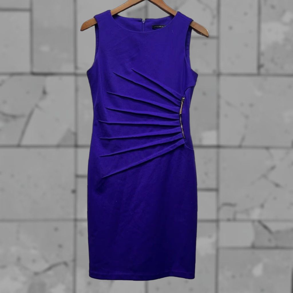 Vintage Ivanka Trump Short Purple Dress Women's Size 2 Size 26" / US 2 / IT 38 - 1 Thumbnail