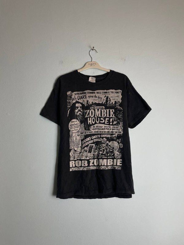 Vintage Rob Zombie Blood Curdling Zombie House Front Print Horror T-Shirt Size US M / EU 48-50 / 2 - 1 Thumbnail