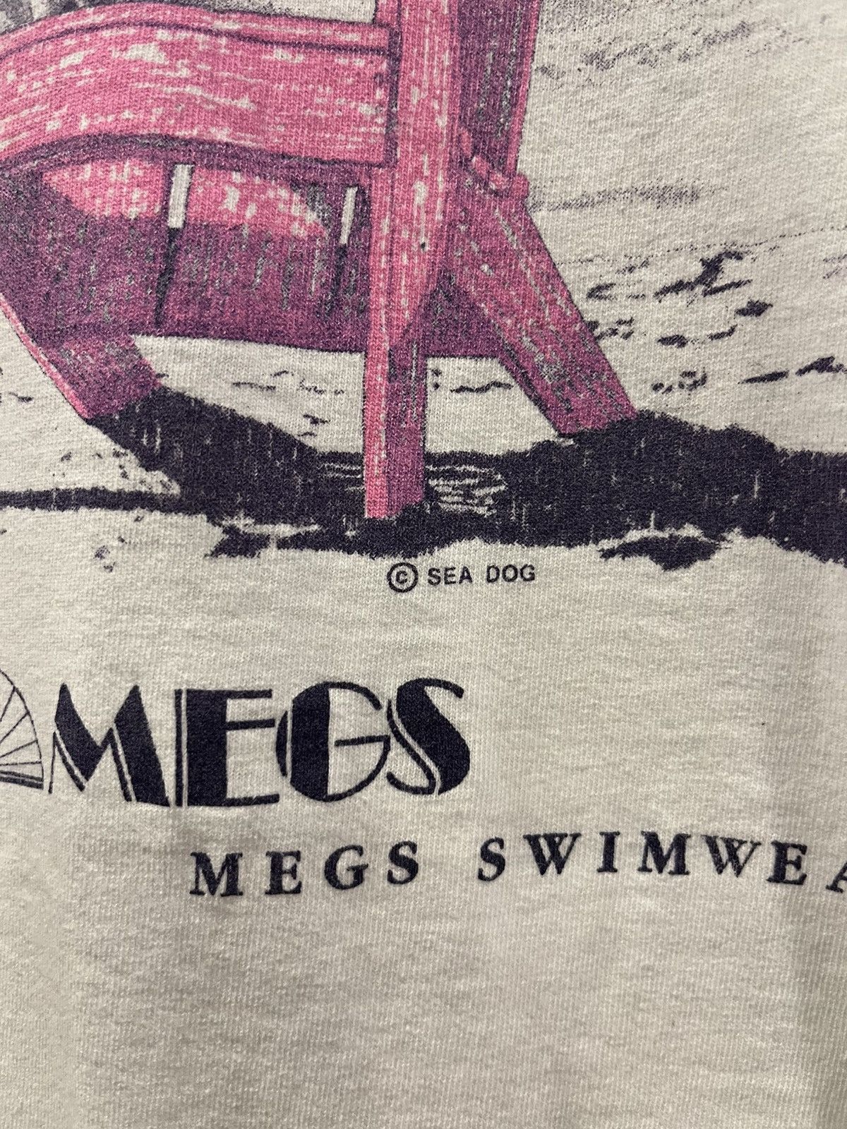 Other Vintage 90s Sea Dog Megs Swimwear T-Shirt Size US XL / EU 56 / 4 - 4 Thumbnail