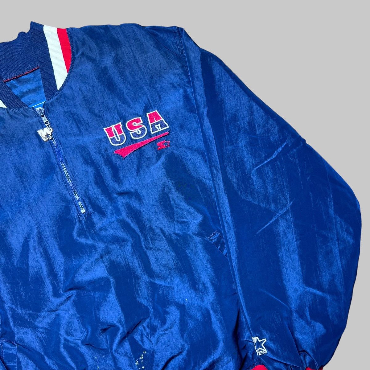 Starter × USA Olympics × Vintage Vintage 1992 USA Dream Team Olympics Starter Pullover Jacket Size US XL / EU 56 / 4 - 15 Thumbnail