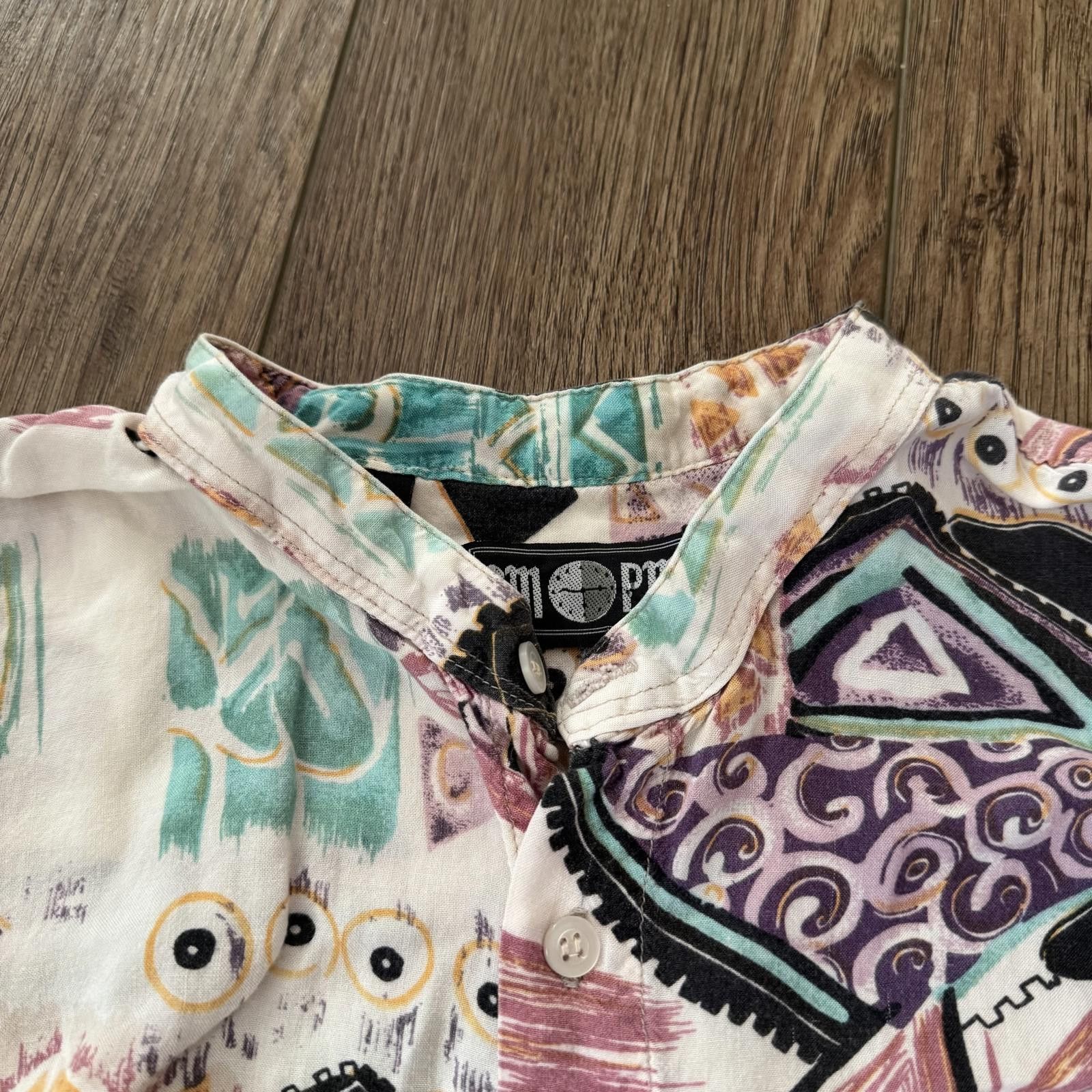 Other Vintage 90s Abstract Geometric Art Button Up Size US L / EU 52-54 / 3 - 4 Thumbnail