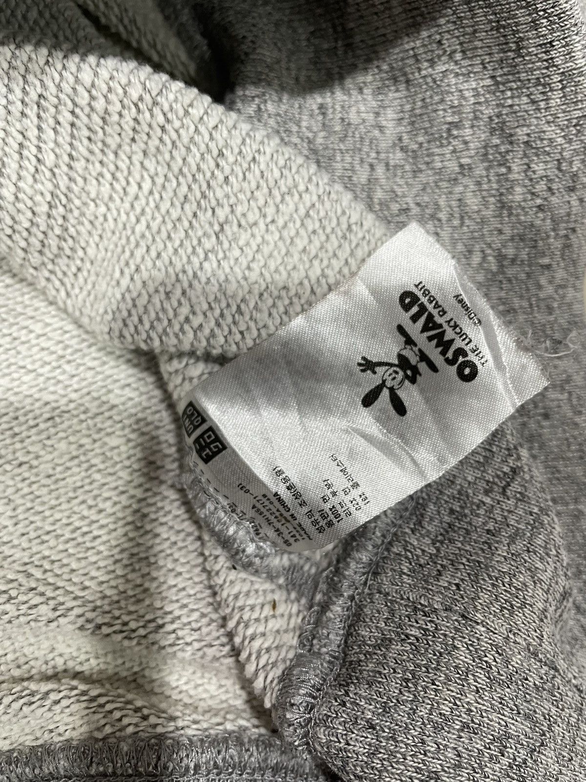 Disney × Uniqlo Sweatshirt OSWALD The Lucky Rabbit Size L / US 10 / IT 46 - 4 Thumbnail