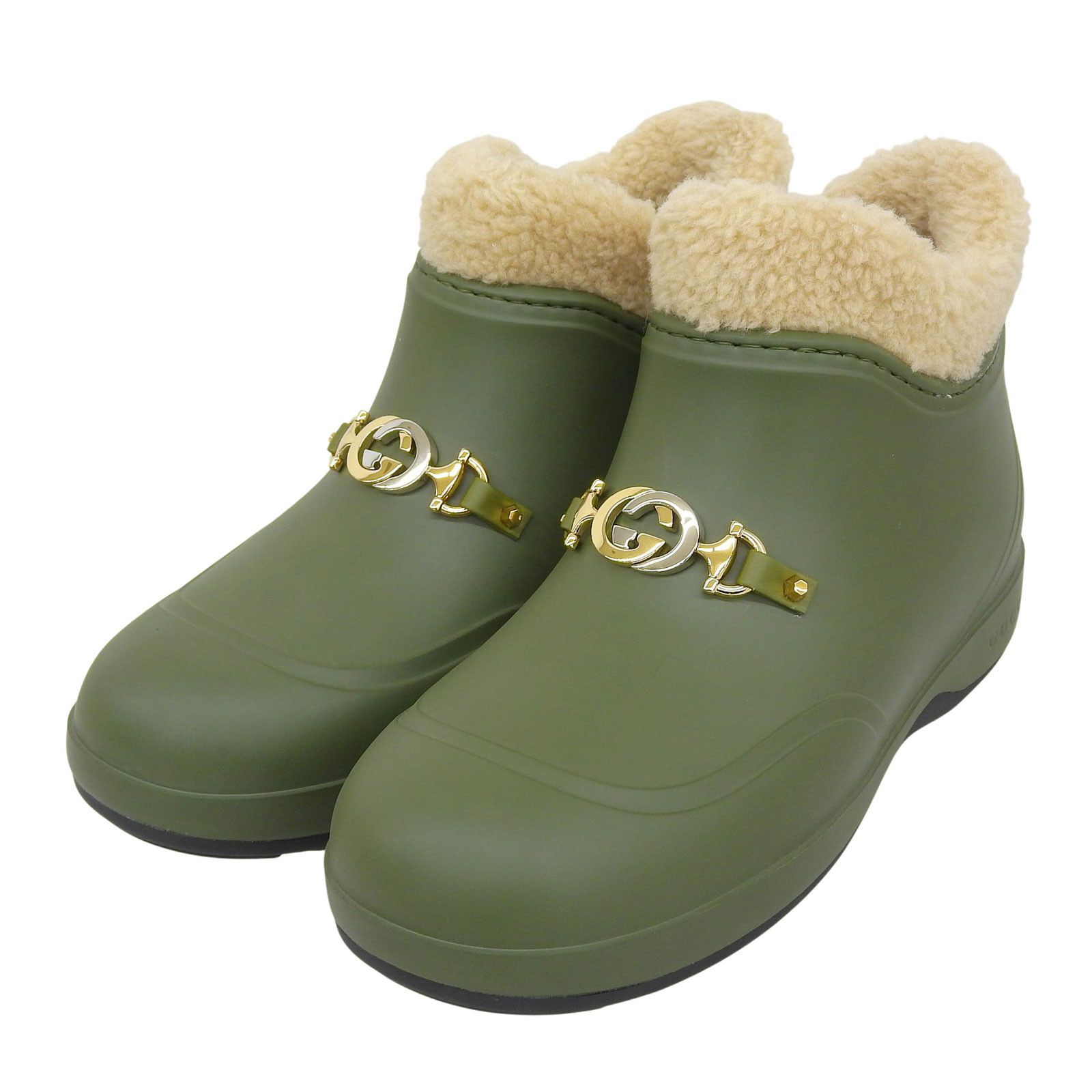 Gucci Gucci Gucci Rubber Short Boots Plastic / Synthetic Shoes 627890 DUTY FREE for USA Size ONE SIZE - 1 Thumbnail