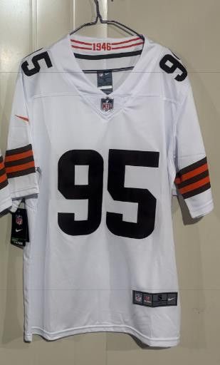 NFL Cleveland Browns #95 Garrett Jersey White Size US XL / EU 56 / 4 - 2 Thumbnail