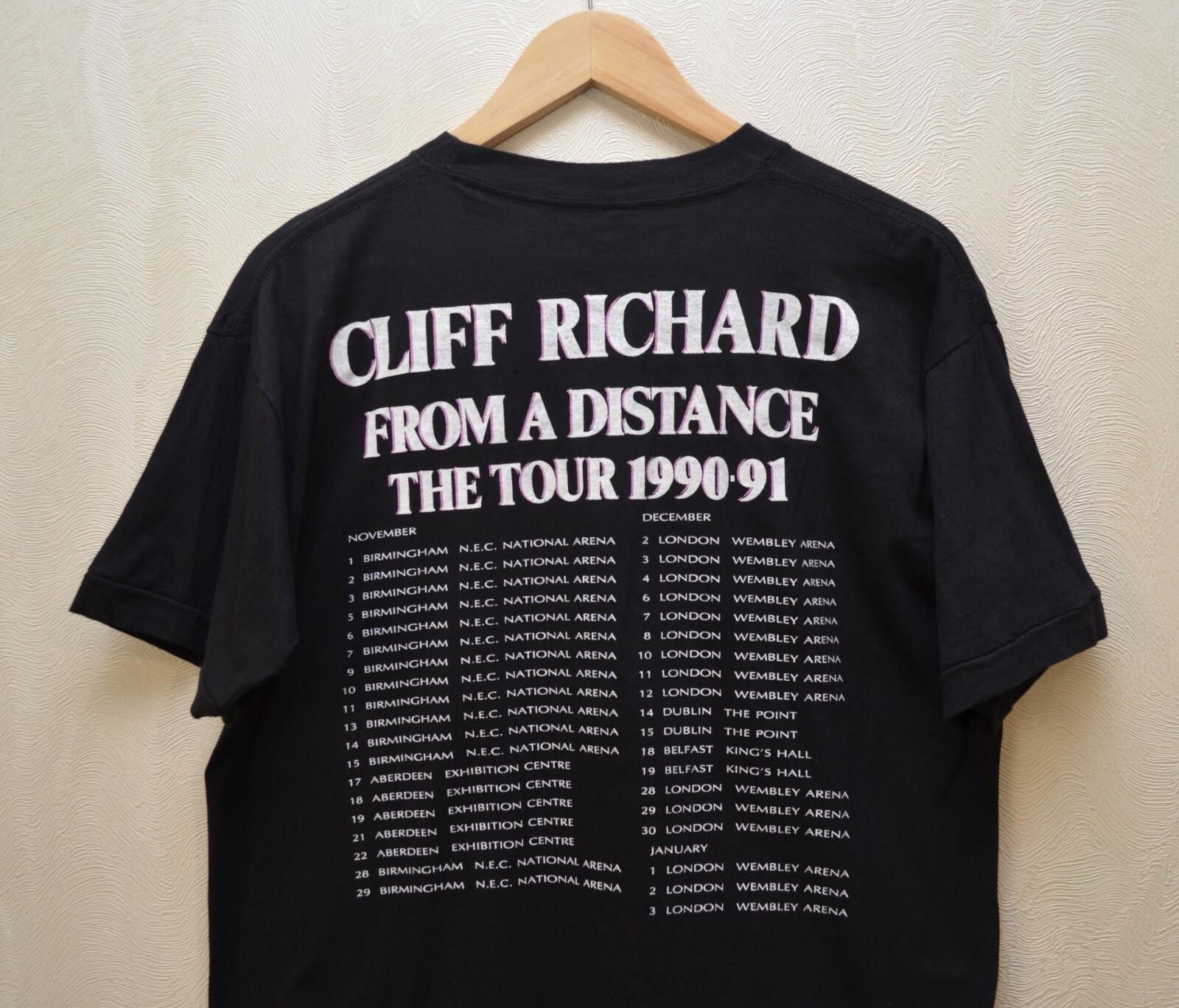 Designer Vintage Cliff Richard From A Distance Tour 1990-91 T Shirt M Size US M / EU 48-50 / 2 - 7 Thumbnail
