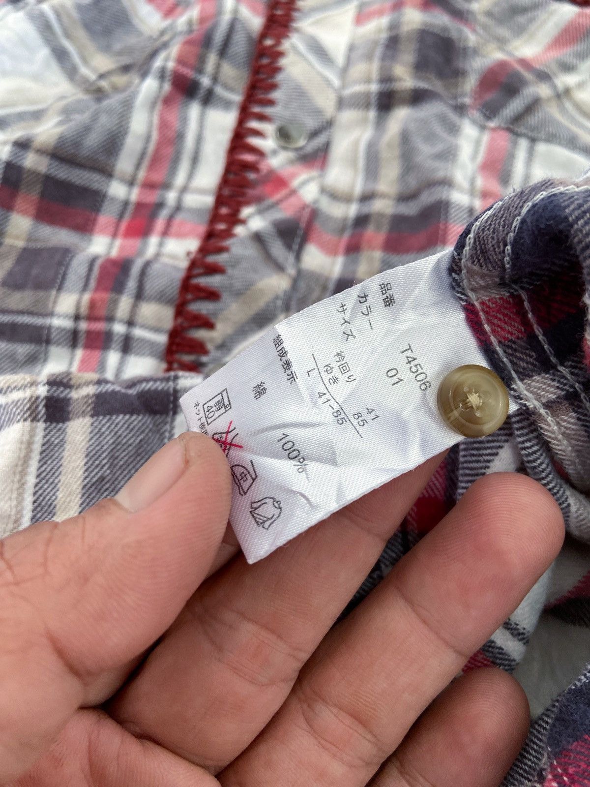 semanticdesign SEMANTICDESIGN PLAID BUTTON DOWN SHIRT Size US L / EU 52-54 / 3 - 8 Thumbnail