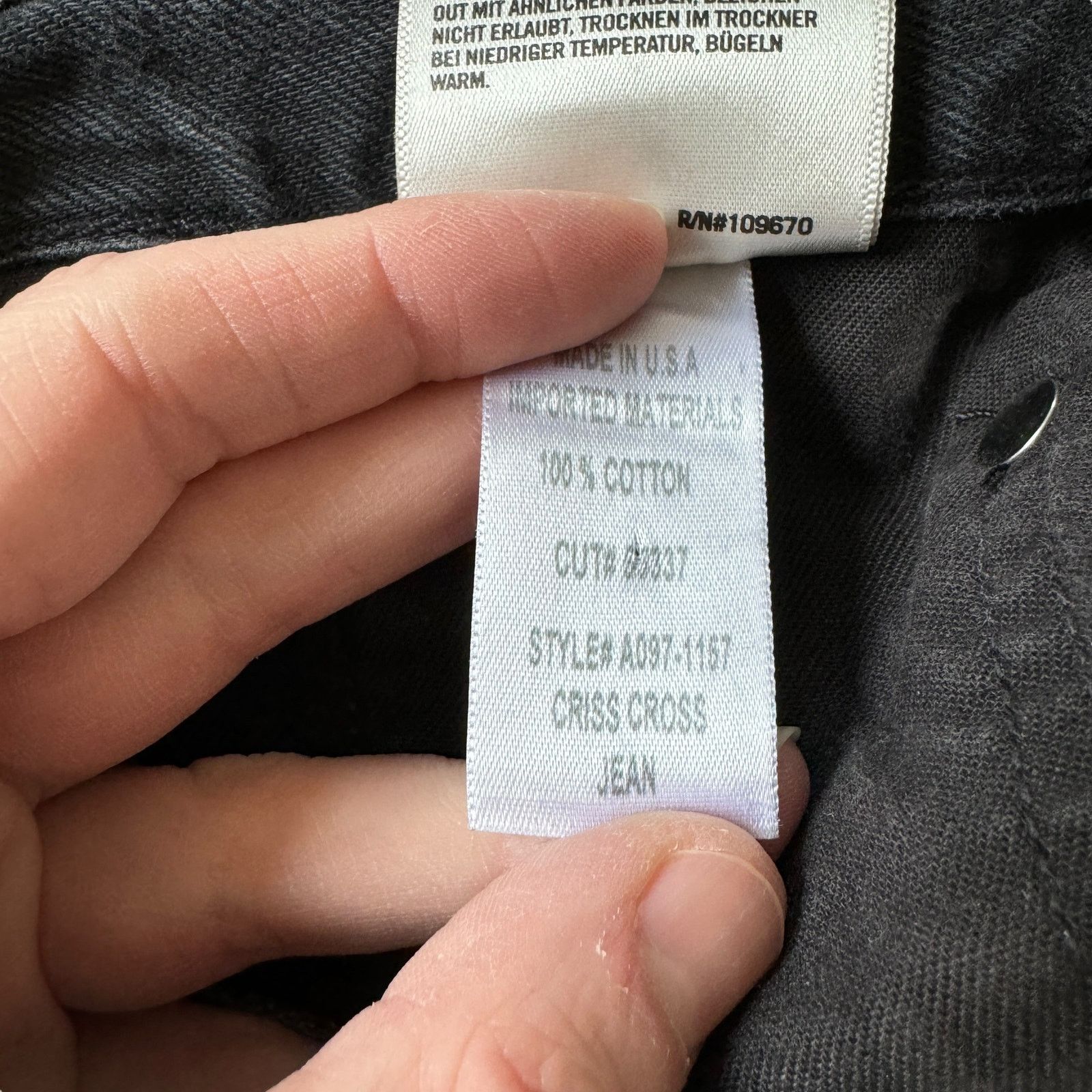 Agolde AGOLDE Criss Cross Straight Jeans Savage Wash Size 25" / US 0 / IT 36 - 7 Thumbnail