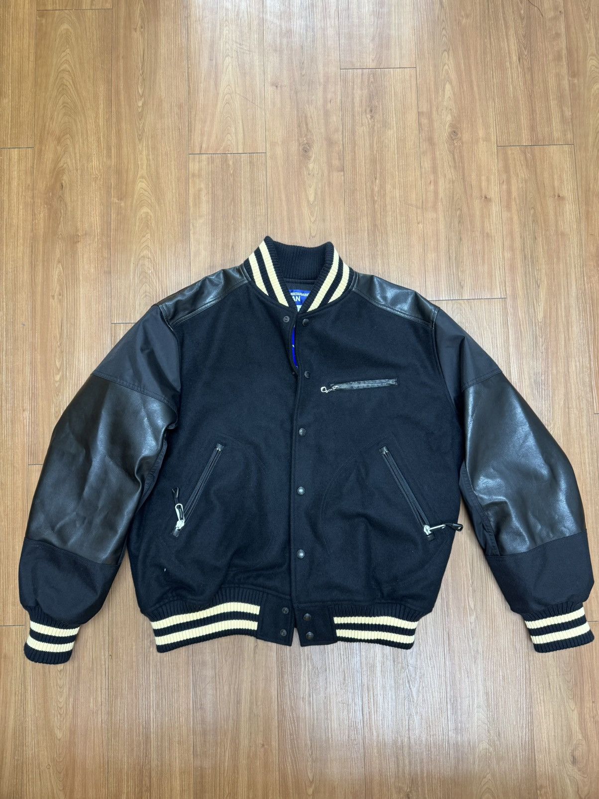 Junya Watanabe JUNYA WATANABE MAN MENS WOOL NYLON VARSITY JACKET Size US L / EU 52-54 / 3 - 1 Thumbnail
