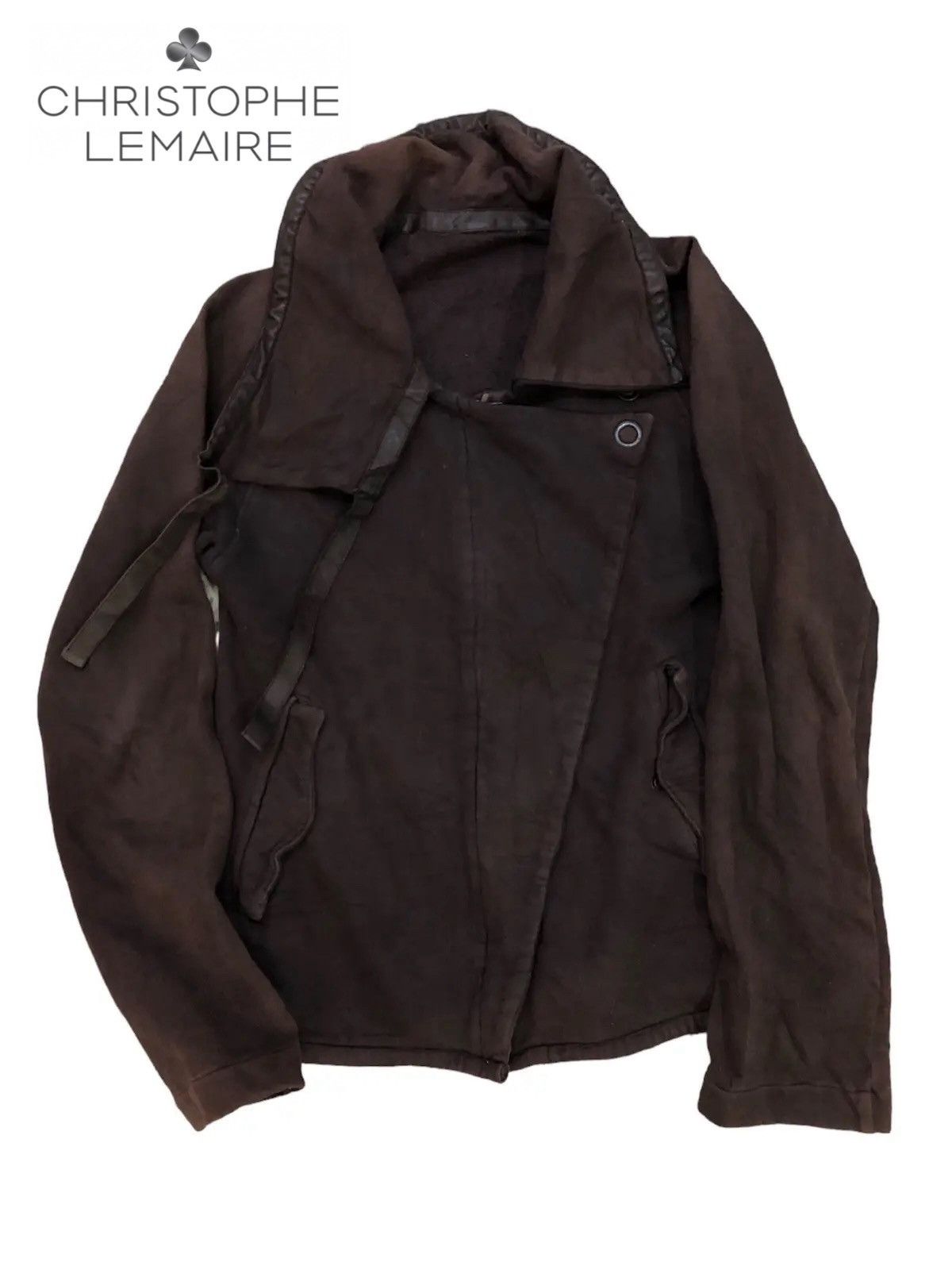 Christophe Lemaire Christophe Lemaire Leather Strap Ninja Hoodie Zipper Jacket Size US S / EU 44-46 / 1 - 1 Thumbnail