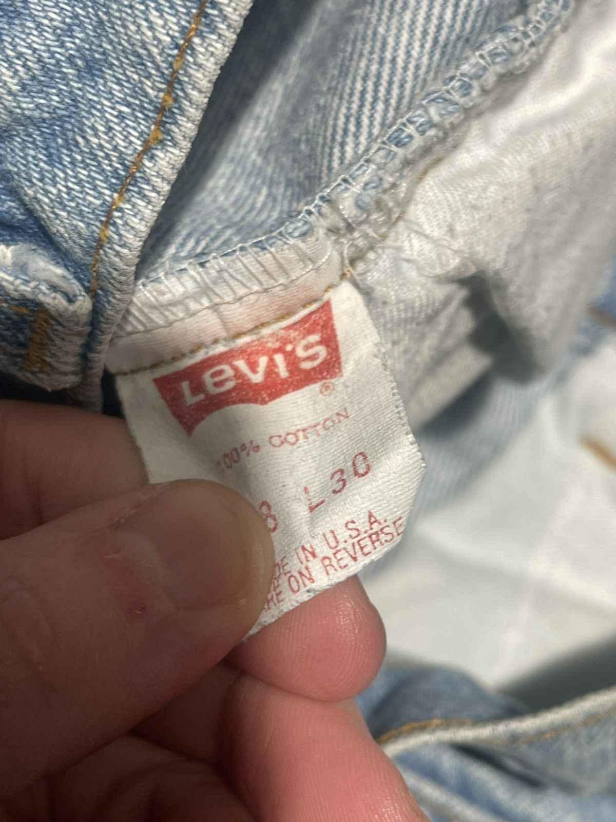 Levi's Vintage 80s Levis 506 Orange Tab Jeans Mens 38x30 Faded Size US 38 / EU 54 - 7 Thumbnail