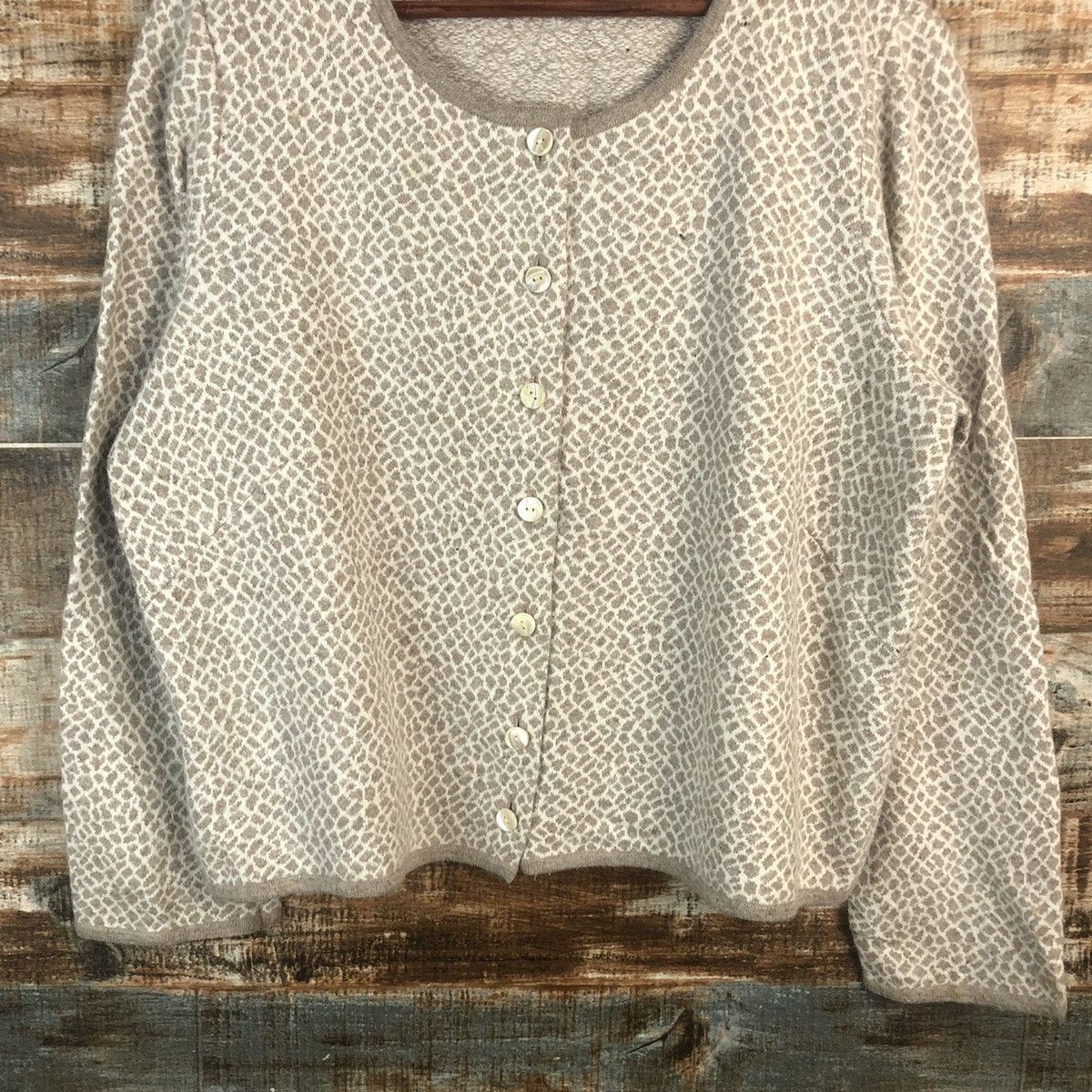 Vintage DL Mouth Valleyo Brown dotted Knitwear #C581 Size M / US 6-8 / IT 42-44 - 3 Thumbnail