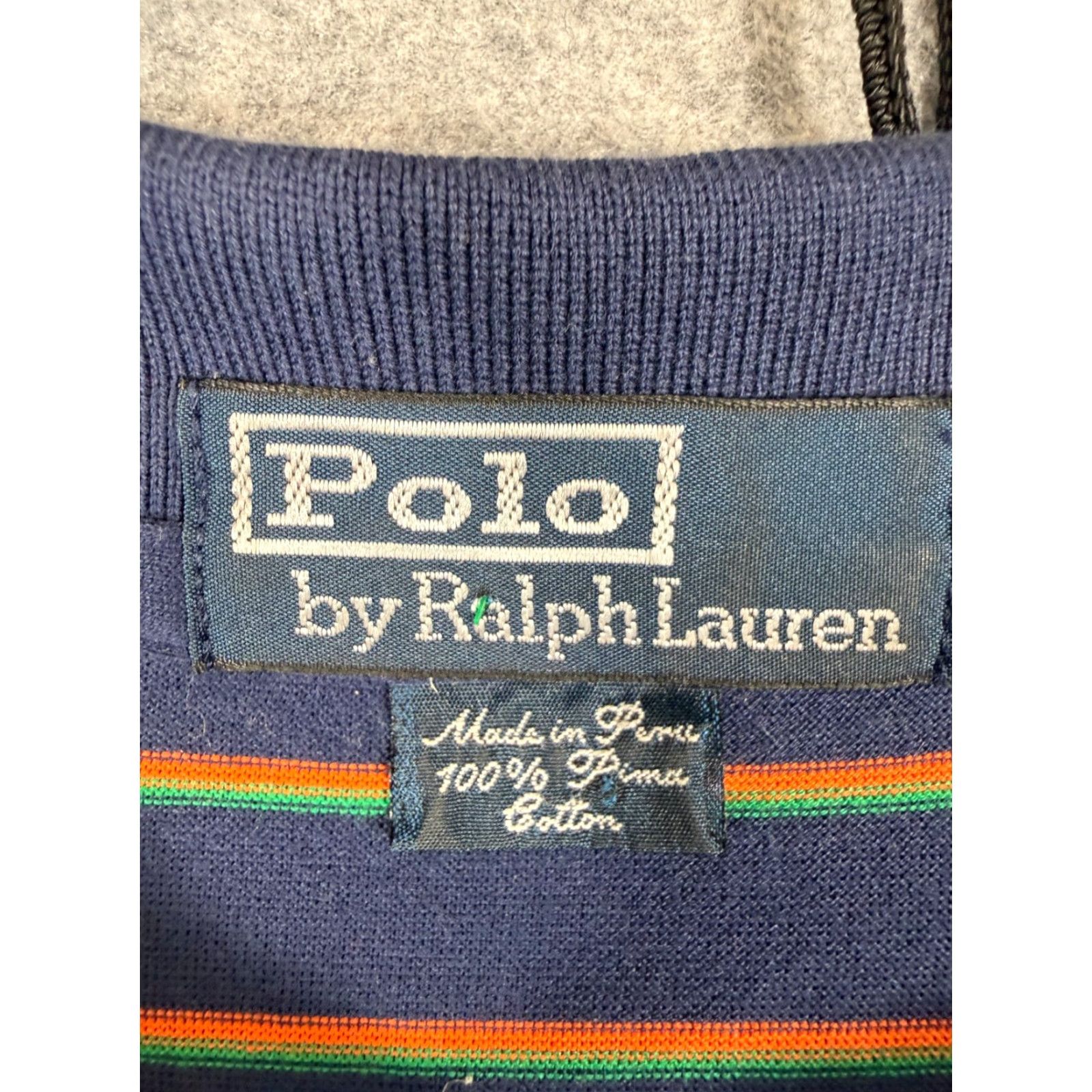 Polo Ralph Lauren Polo Ralph Lauren Polo Shirt Mens XL Blue Orange Striped Pima Cotton Performance Short Sleeve Size US XL / EU 56 / 4 - 6 Thumbnail