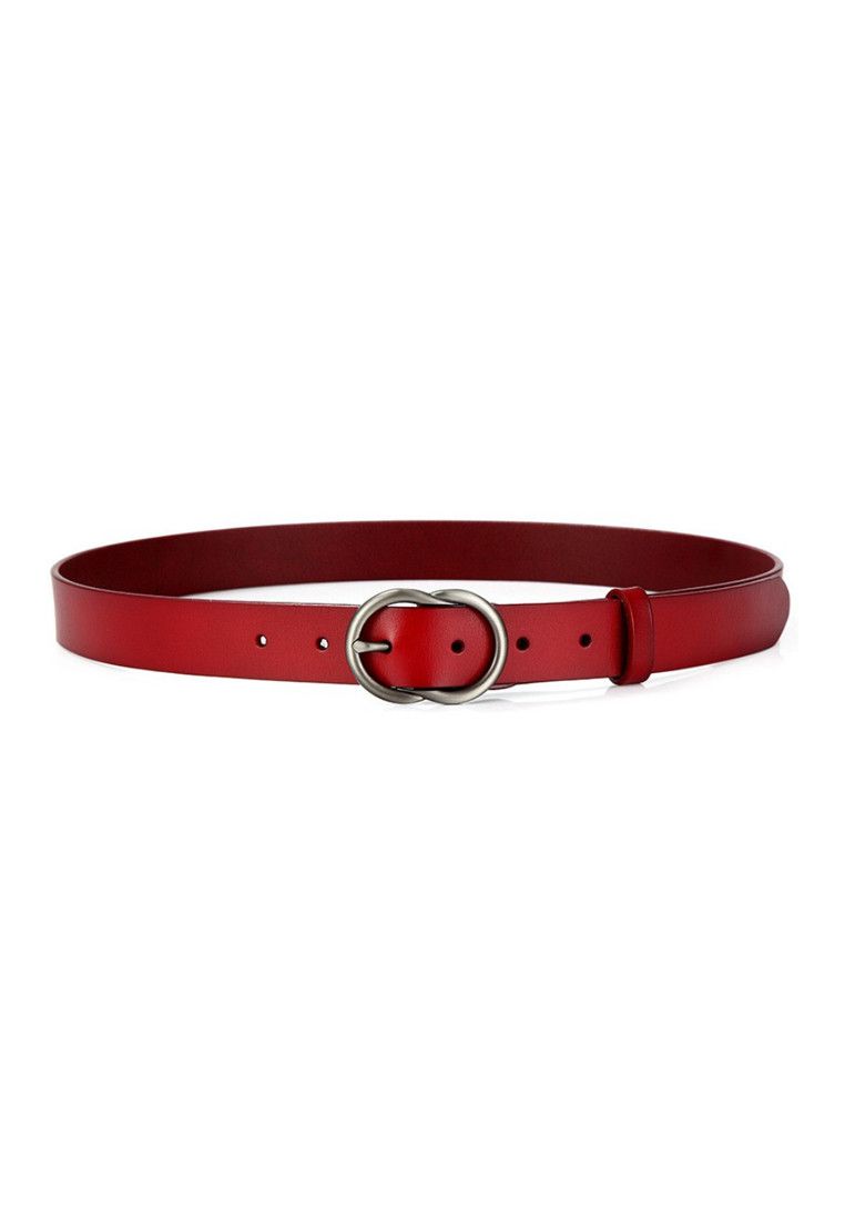 Other Red Women's Leather Belts with Gold Buckle Belt Size ONE SIZE - 1 Thumbnail