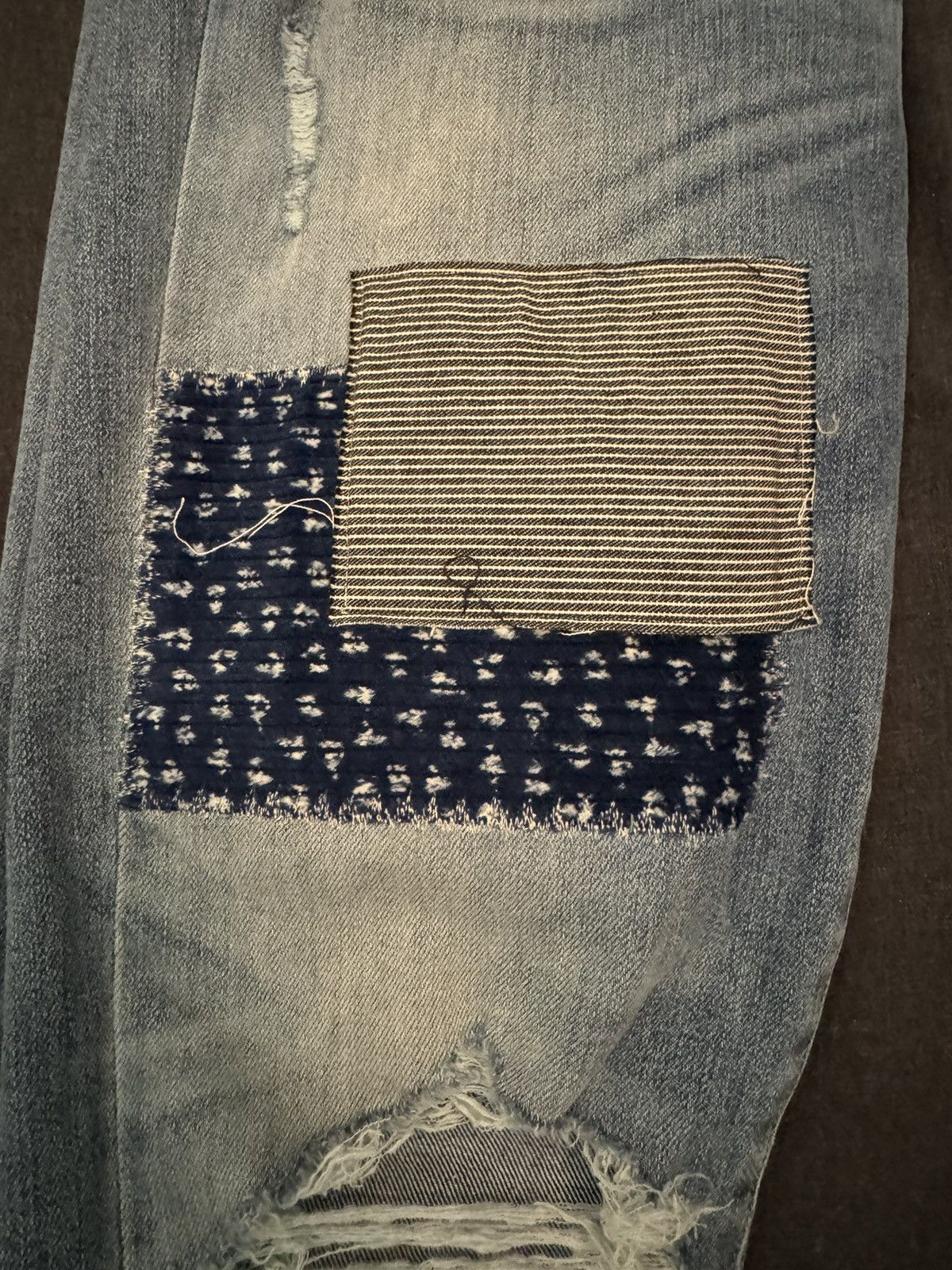 Amiri amiri japanese repair rosebowl jeans patchwork Size US 32 / EU 48 - 6 Thumbnail