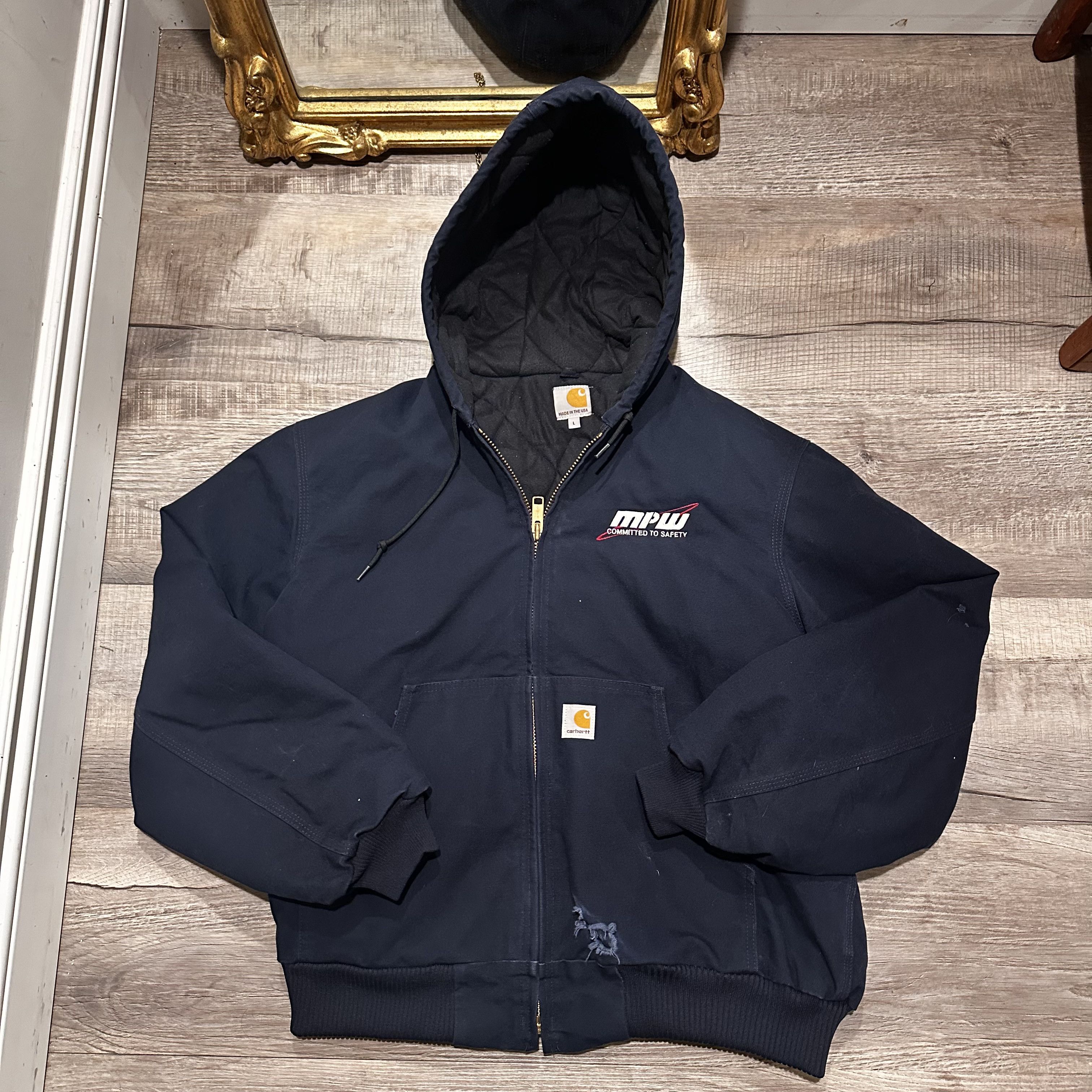 Carhartt Navy Blue Carhartt work jacket Size US L / EU 52-54 / 3 - 1 Thumbnail