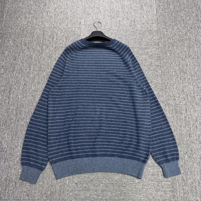 Loro Piana Loro Piana BABYCSHMERE Striped Cashmere Knit Top Size US XXL / EU 58 / 5 - 2 Thumbnail