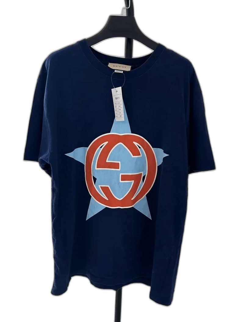 Gucci Gucci Blue Short Sleeve T-shirt for Men Size US M / EU 48-50 / 2 - 1 Thumbnail