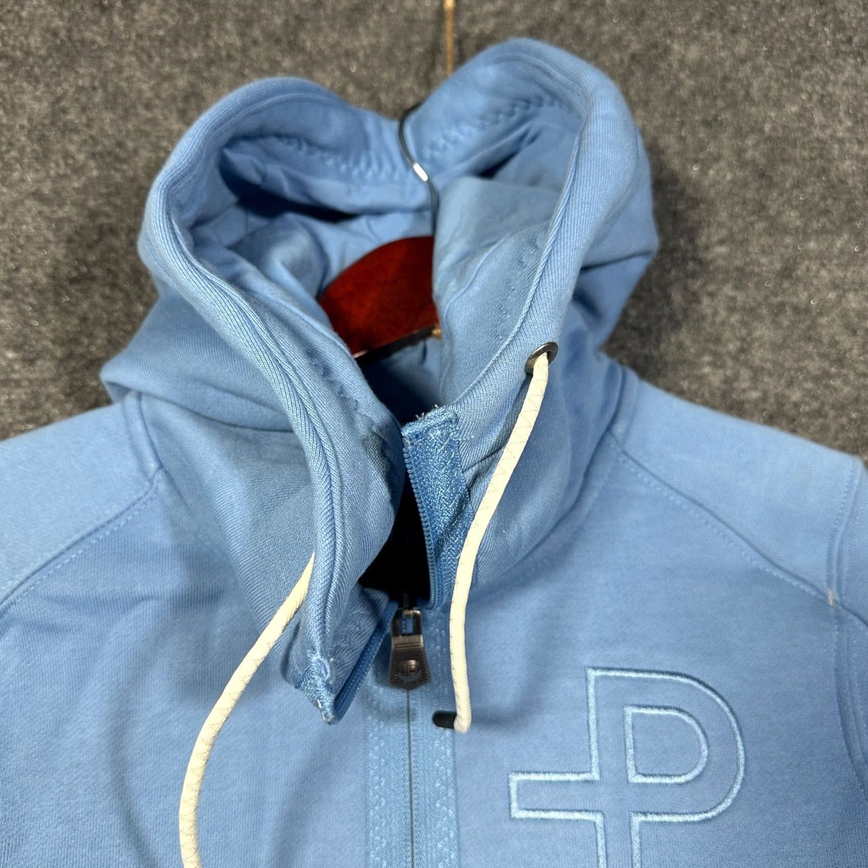 Pelle Pelle Pelle P Hoodie Womens XS Blue Knit Full Zip Pockets Logo Size XS / US 0-2 / IT 36-38 - 4 Thumbnail