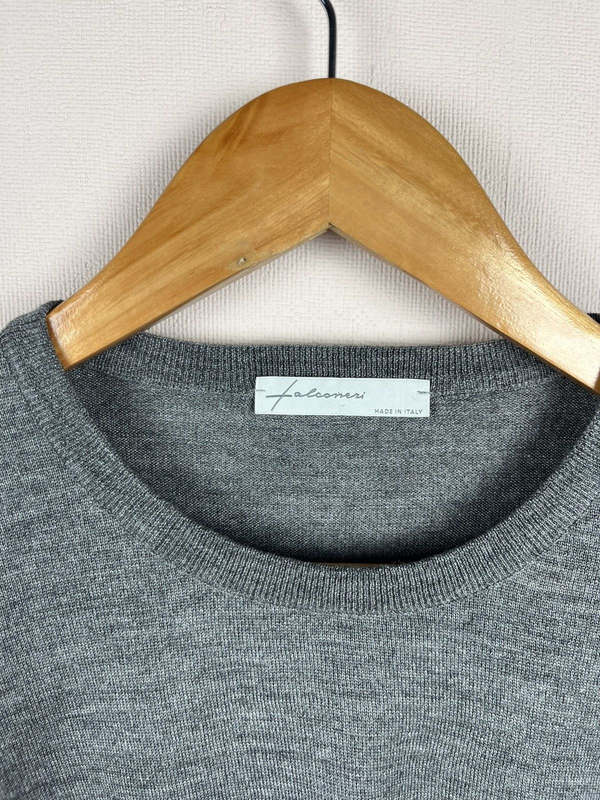 Other Falconeri silk/wool light crew neck sweater grey size 52 Size US L / EU 52-54 / 3 - 2 Thumbnail