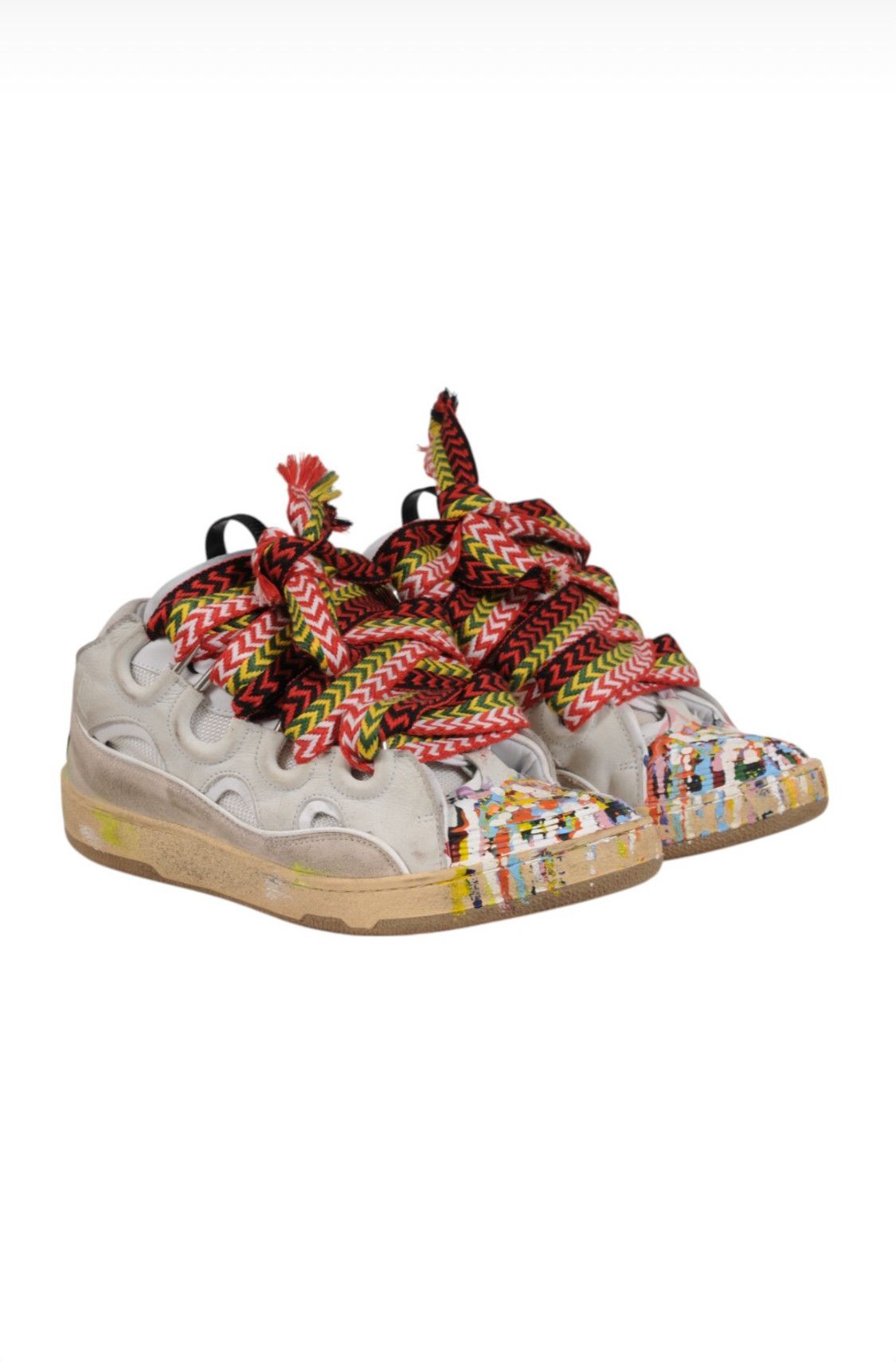 Gallery Dept. × Lanvin Curb Skate Sneakers White Paint Sneakers - 02541 Size US 10 / EU 43 - 1 Thumbnail