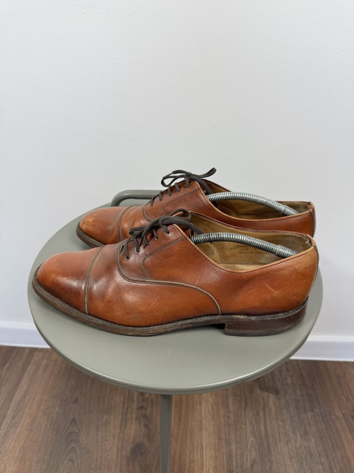 Loake Vintage Loake Brown Leather Oxford Shoes UK Cap Toe US 12 Size US 12 / EU 45 - 5 Thumbnail