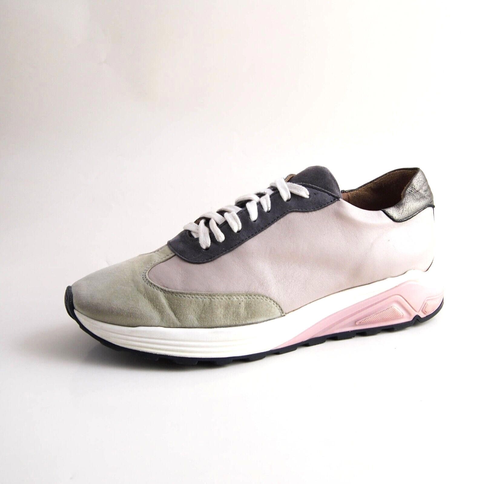 Designer PennyBlack Max Mara Sneakers Pink Gray Leather EU 40 US 10 Size US 10 / IT 40 - 1 Thumbnail