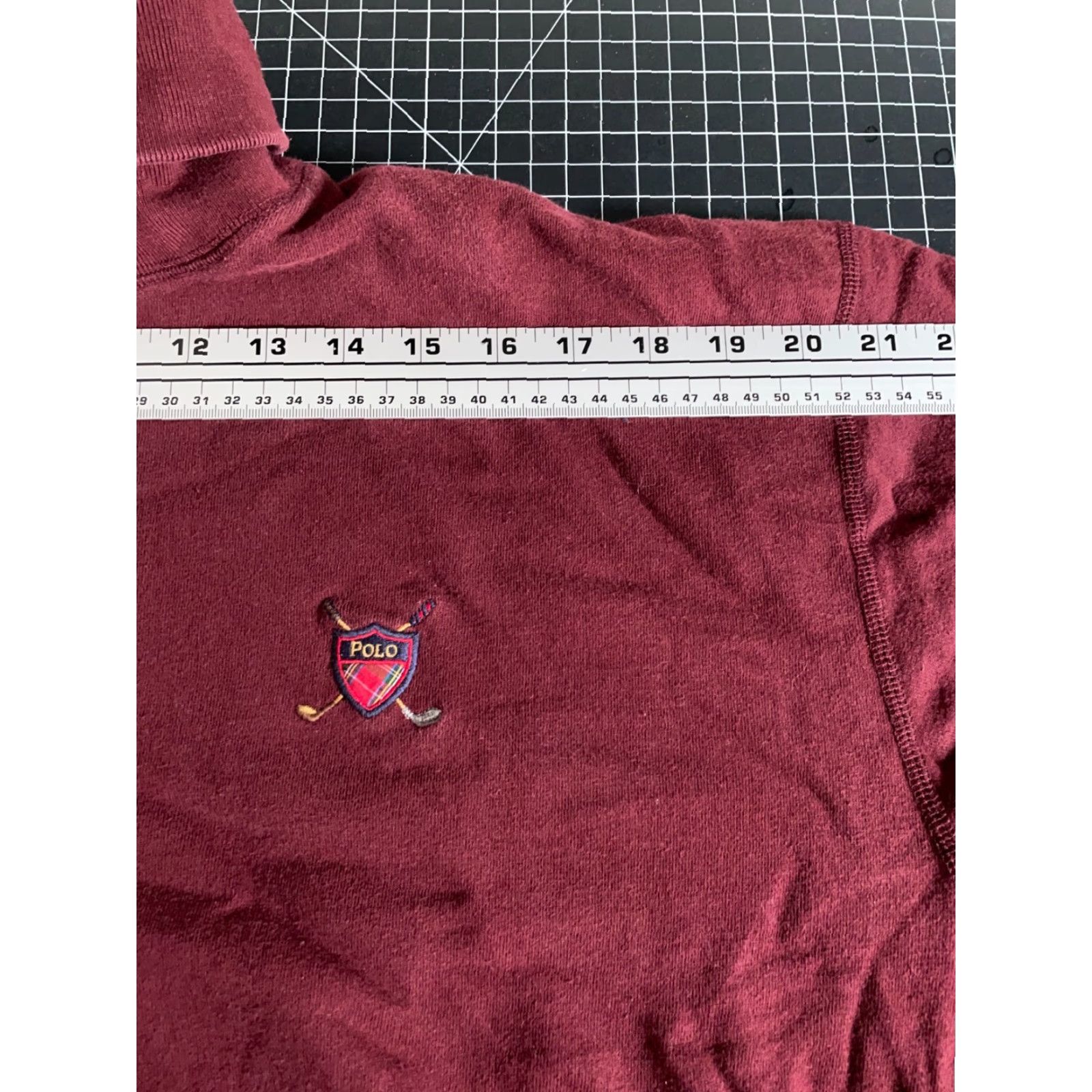 Polo Ralph Lauren VINTAGE Polo Ralph Lauren Sweatshirt Turtleneck Mens Large Dark Red Relaxed Fit Polo Ralph Lauren Sweatshirt Size US L / EU 52-54 / 3 - 7 Thumbnail