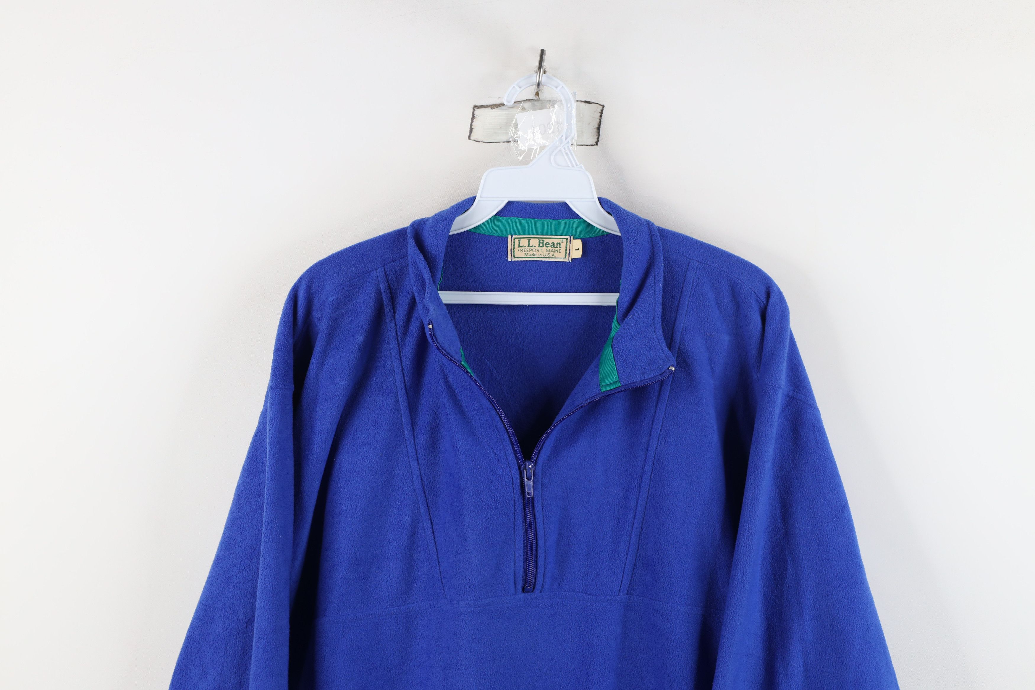 L.L. Bean Vintage 70s 80s LL Bean Fleece Half Zip Pullover Sweater USA Size US L / EU 52-54 / 3 - 2 Thumbnail