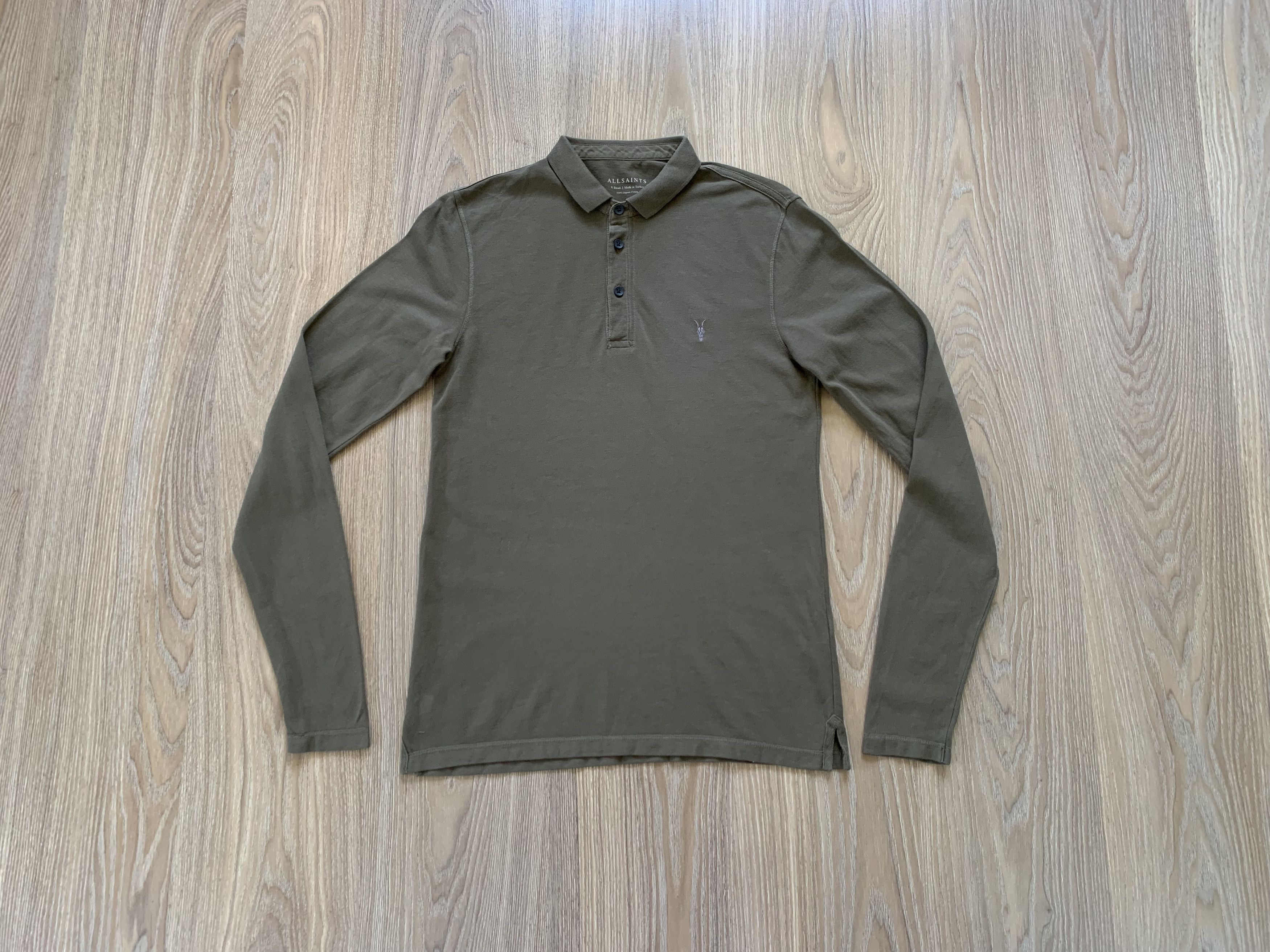 Allsaints Allsaints Khaki Long Sleeve Polo T Shirt Size US XS / EU 42 / 0 - 1 Thumbnail