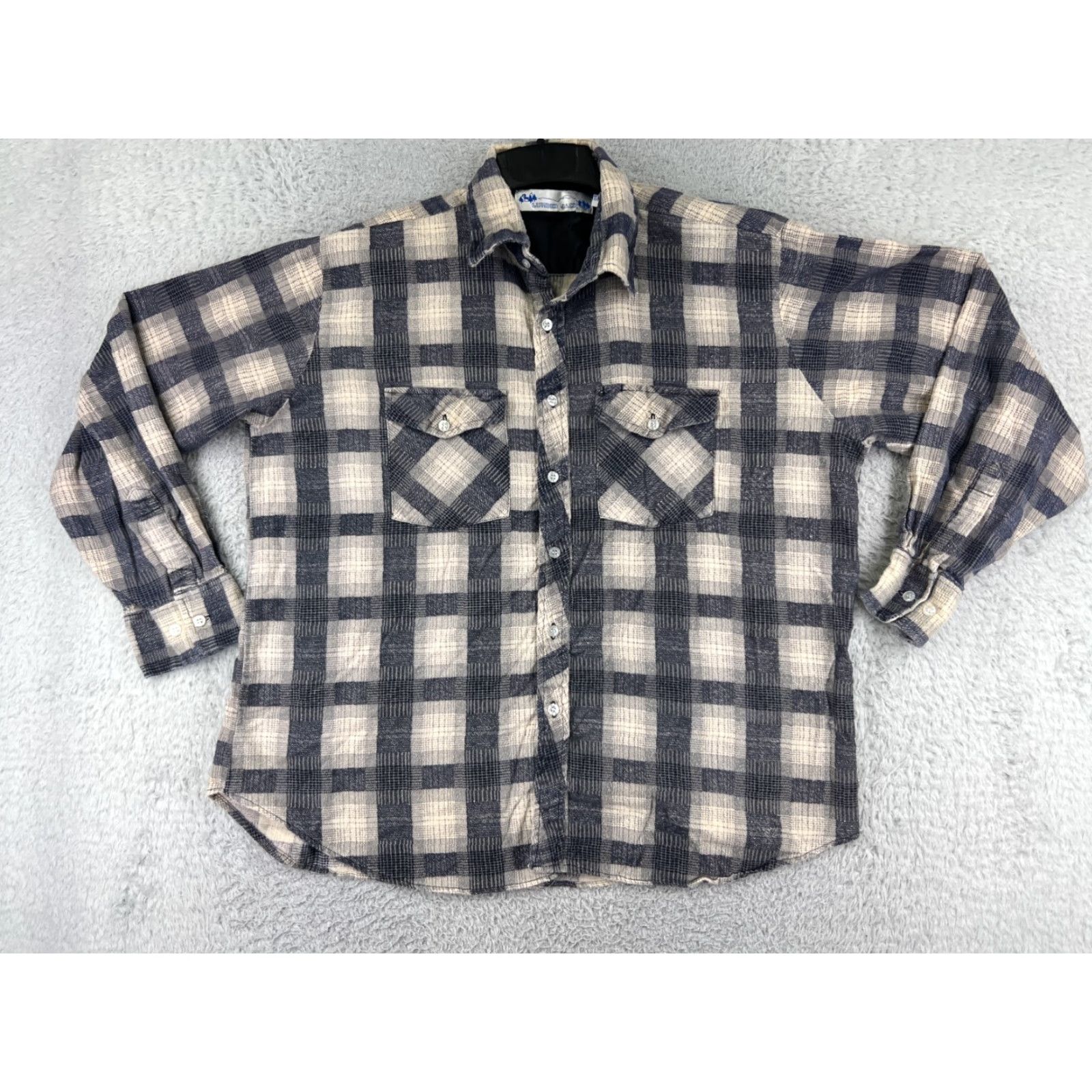 Lumberjack Lumber Jack Shirt Mens 2XL Gray Plaid Flannel 100% Cotton Pockets Button-Up Casual Western Size US XXL / EU 58 / 5 - 2 Thumbnail