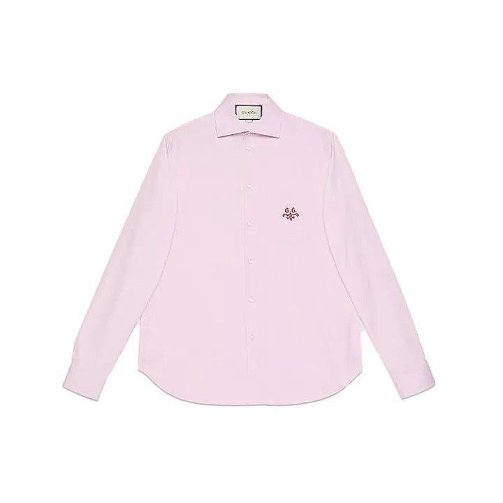 Gucci Gucci GG Embroidered Cotton Shirt for Men Size US L / EU 52-54 / 3 - 1 Thumbnail