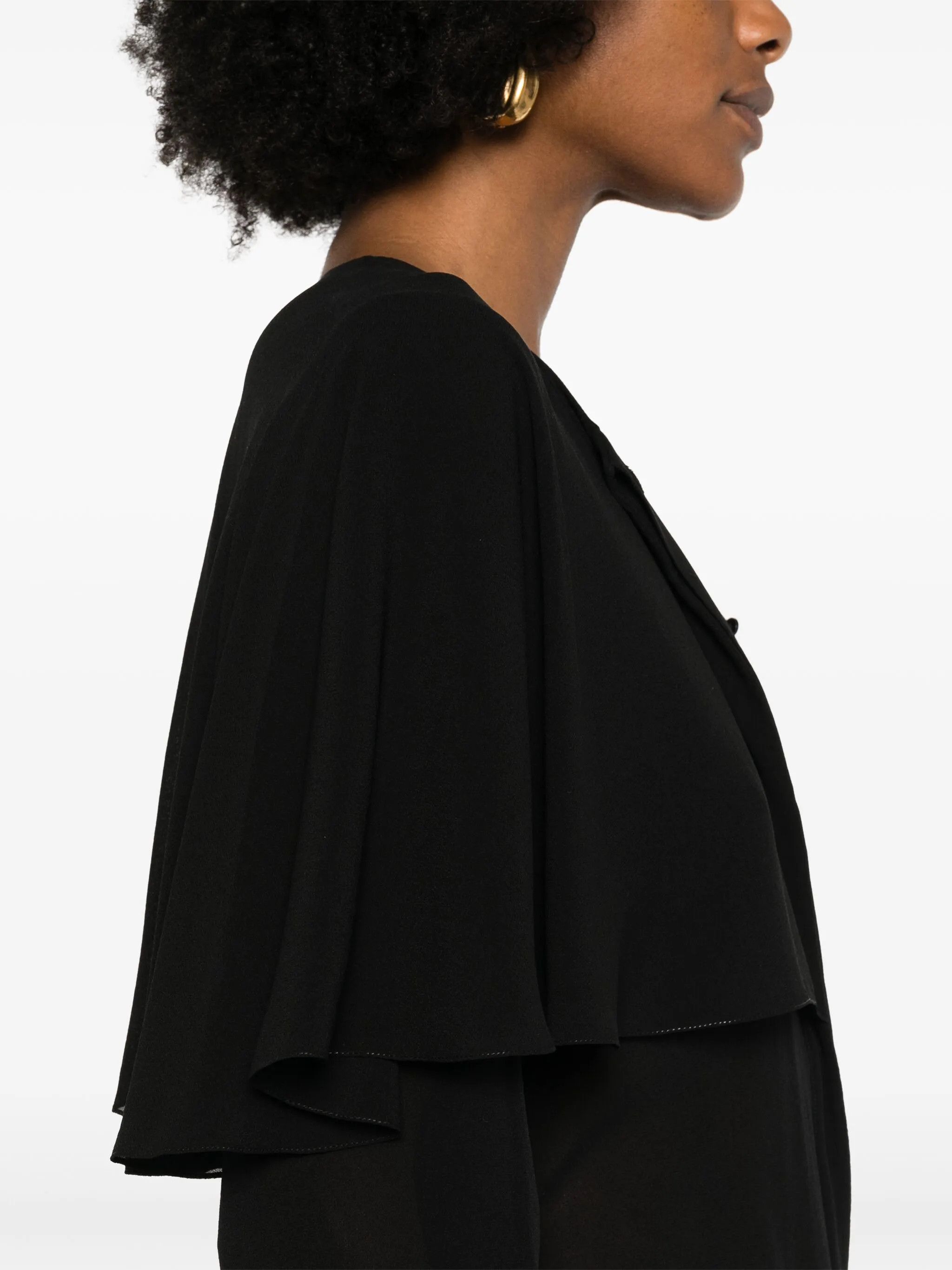 Chloe o1s22i1n0425 Silk Blouse in Black Size XS / US 0-2 / IT 36-38 - 5 Thumbnail