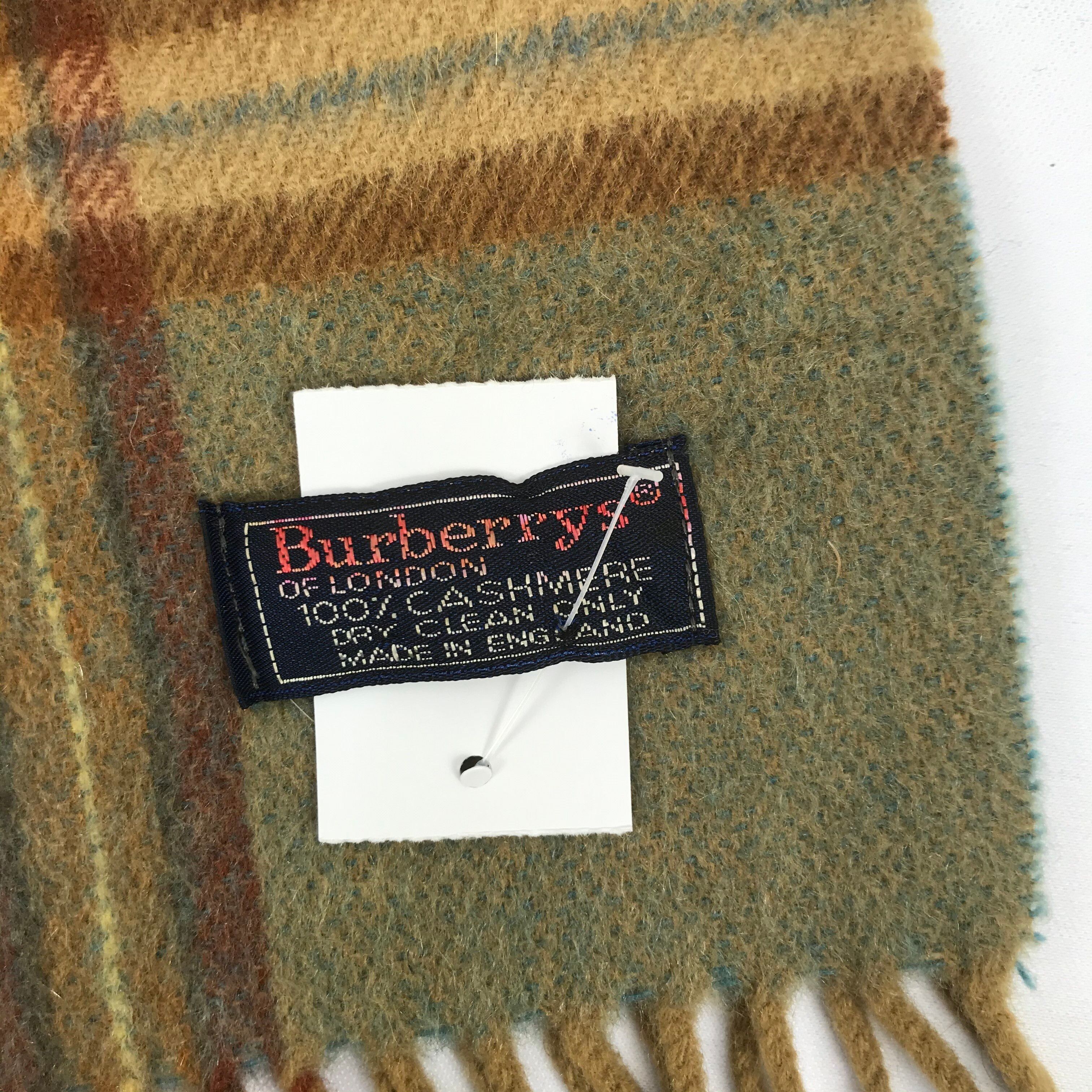 Vintage Vintage Burberry Scarf Muffler Cashmere Scarves Size ONE SIZE - 4 Preview
