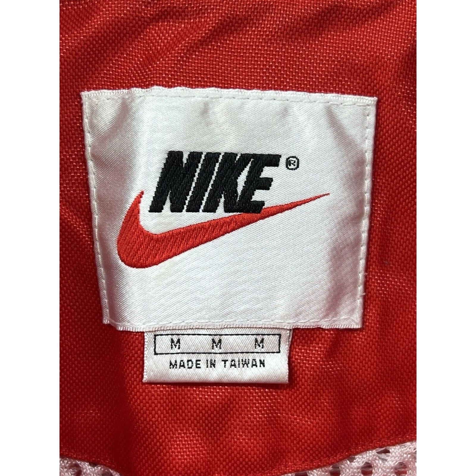 Nike Nike Jacket Red Sport White Tag 90s Lined Vented Pocket Size US M / EU 48-50 / 2 - 3 Thumbnail