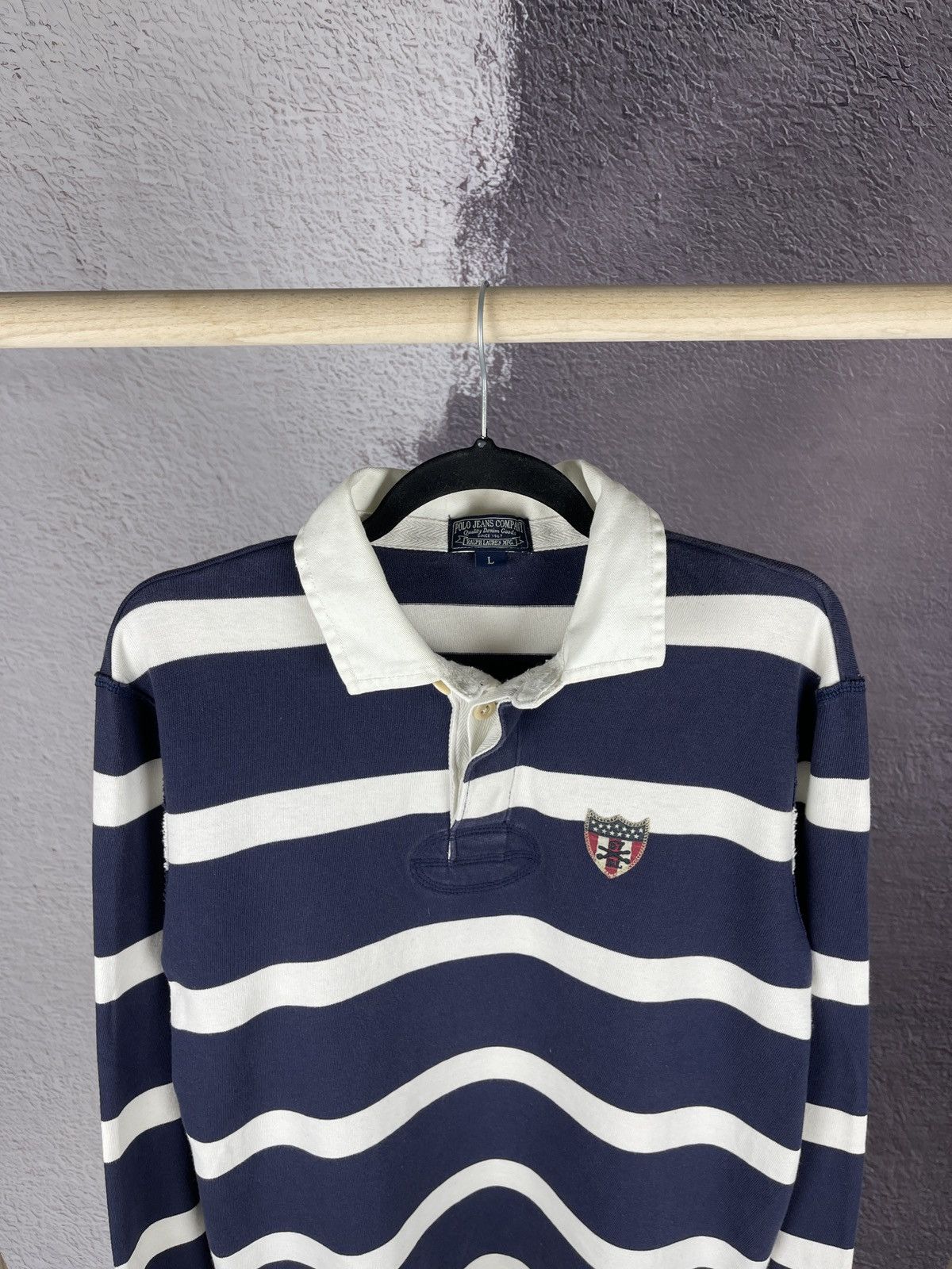 Polo Ralph Lauren Polo Jeans Company Ralph Lauren vintage striped rugby polo Size US L / EU 52-54 / 3 - 10 Thumbnail