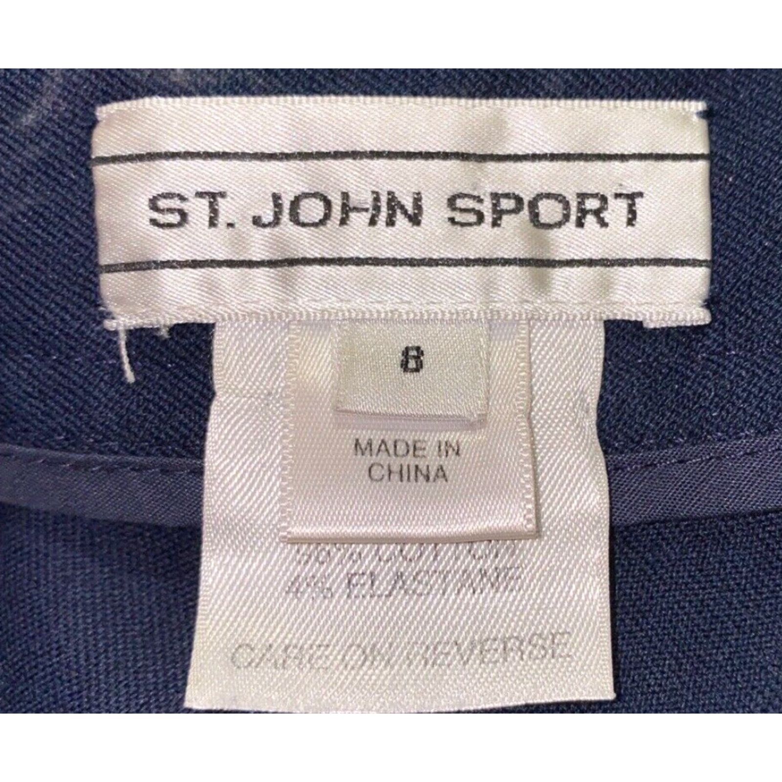 St. John St. John Sport Pants Women Zip Fly Navy Blue 8 Casual 33in Inseam Women’s Regular Pants Size 31" - 5 Thumbnail