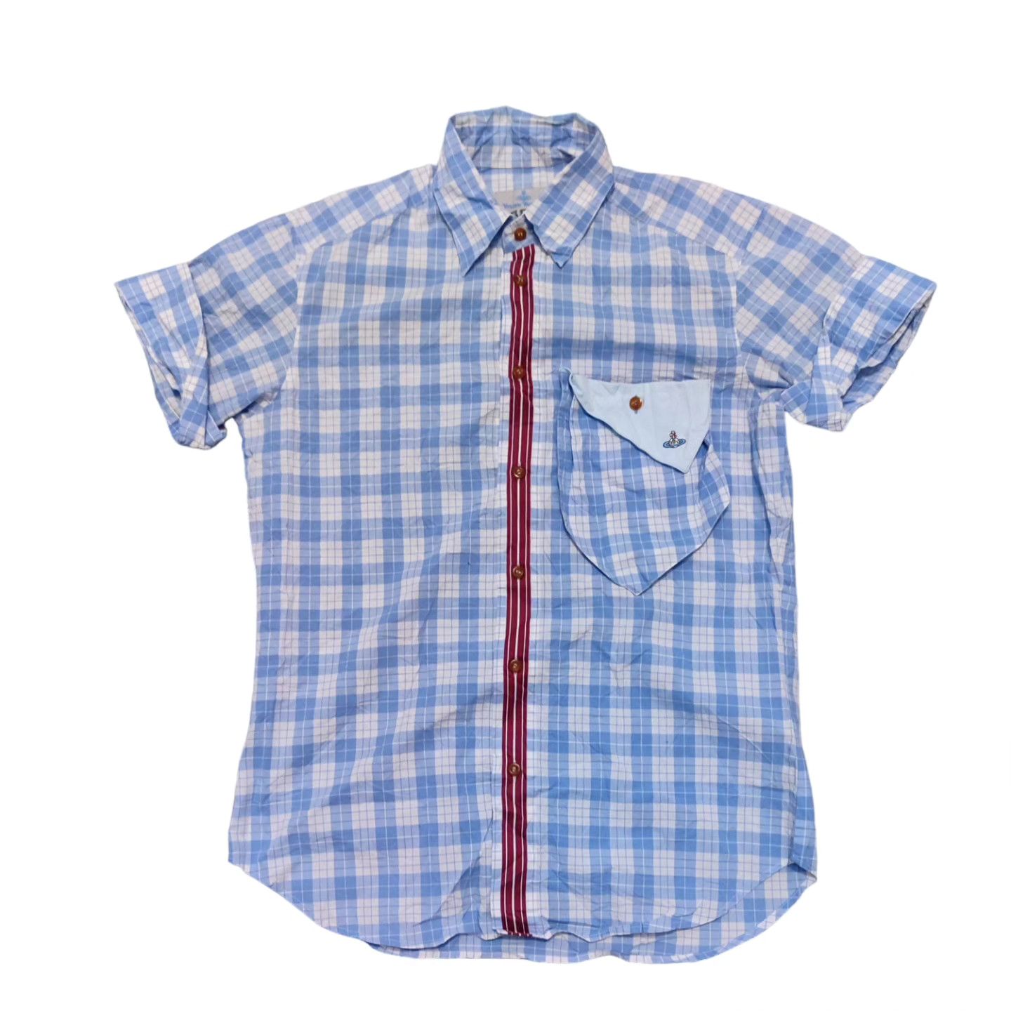 image of Vivienne Westwood Man Shirts in White/Blue, Men's (Size 38R)
