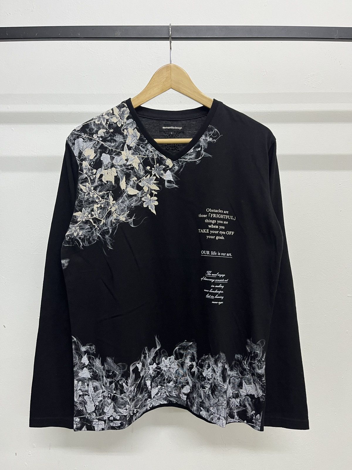 semanticdesign 2000’s Semanticdesign Smoke Poem Long Sleeve Shirt Size US L / EU 52-54 / 3 - 1 Thumbnail