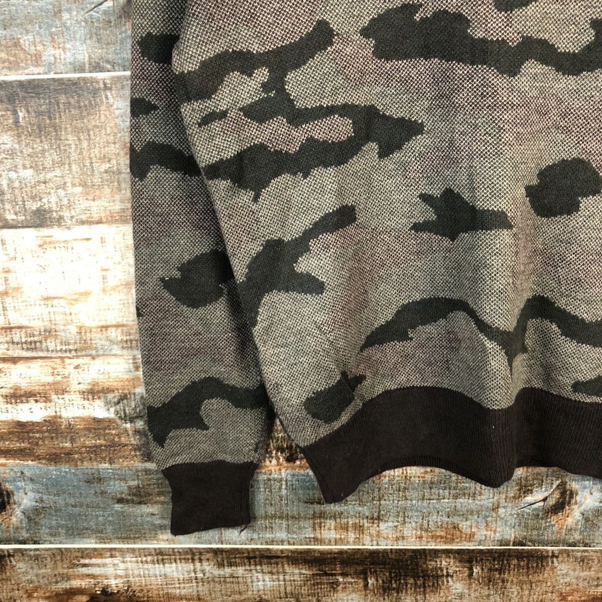 Homespun Knitwear × Japanese Brand Day in the life Camo Knitwear #A1296 Size US M / EU 48-50 / 2 - 7 Thumbnail