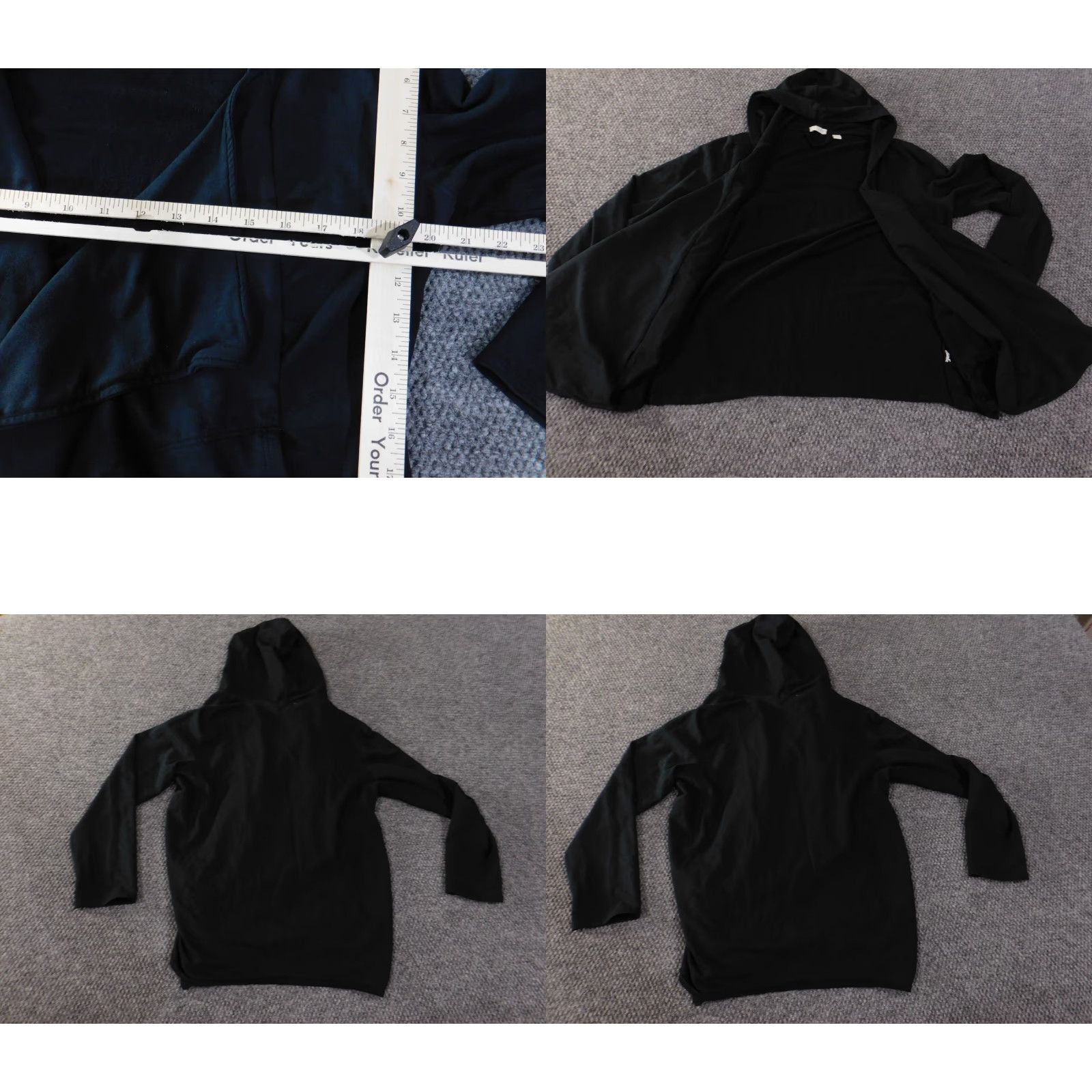 J. Jill J. Jill Jacket Womens Medium Black Knit Zip Regular Fit Basic Jacket Casual Fall Spring Stretch Size M / US 6-8 / IT 42-44 - 8 Thumbnail