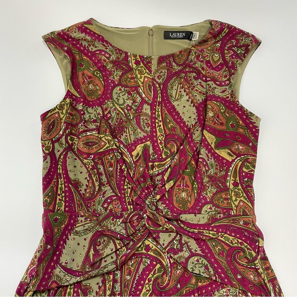 Ralph Lauren NWT New $135 Ralph Lauren Paisley Twist-Front Jersey Dress Size XL / US 12-14 / IT 48-50 - 6 Thumbnail