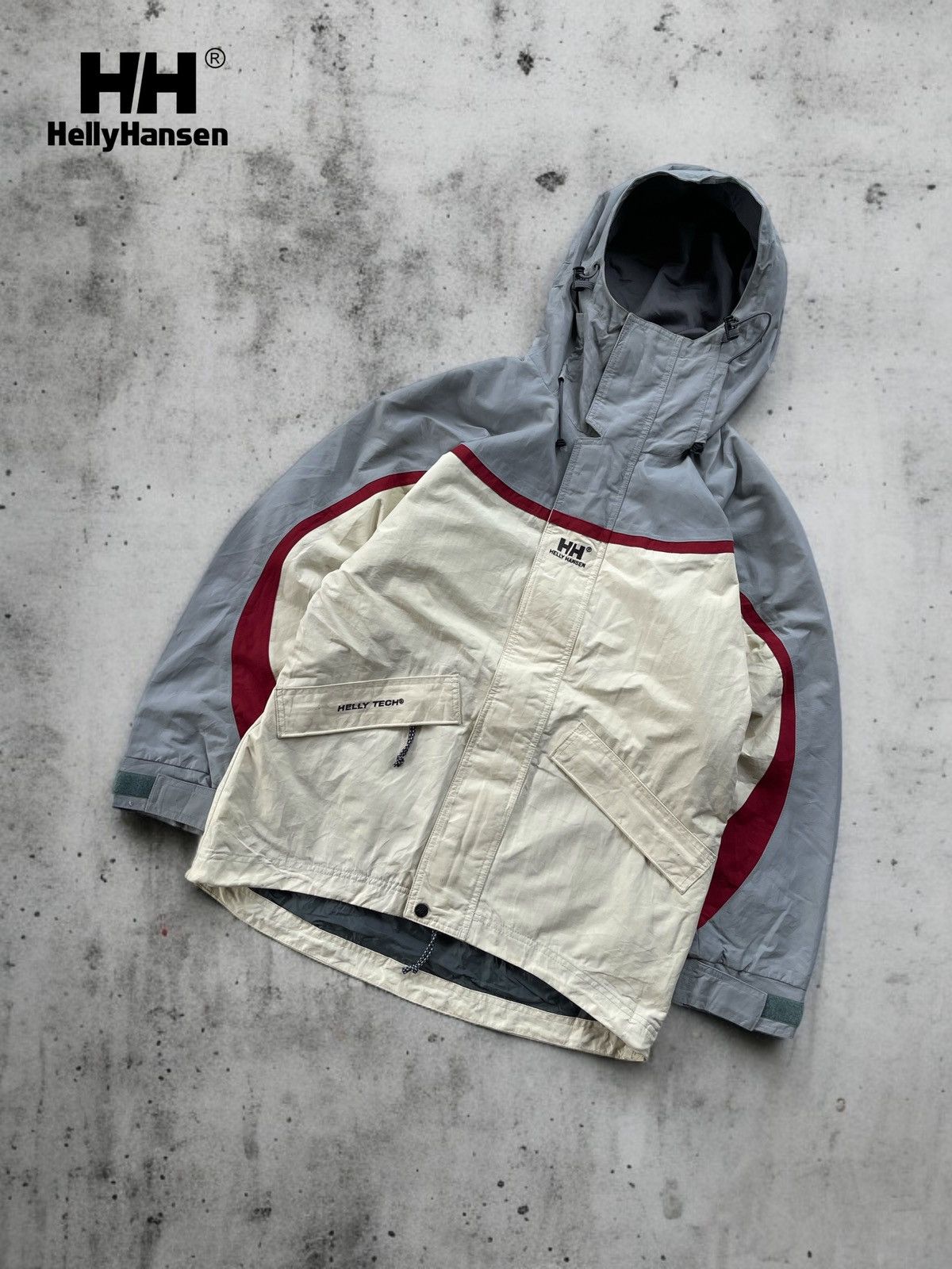 Helly Hansen 🔥VINTAGE HELLY HANSEN TECH WATERPROOF HOOD OUTDOOR JACKET Size US M / EU 48-50 / 2 - 1 Thumbnail