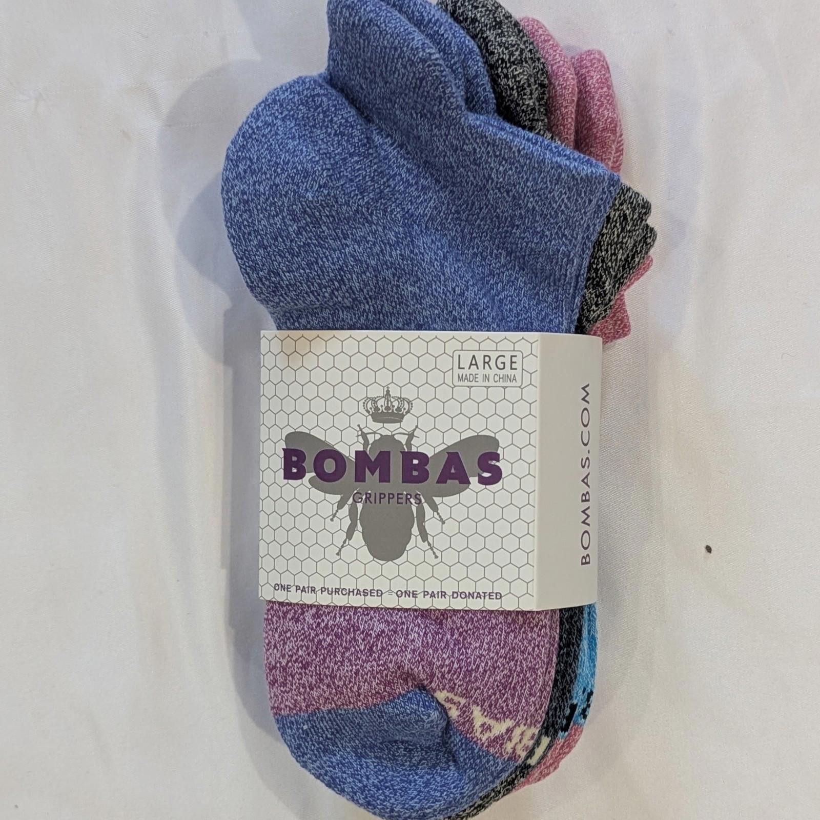 Designer Bombas Grippers Ankle Socks 3Pack Large Multicolor Honeycomb Size ONE SIZE - 1 Thumbnail