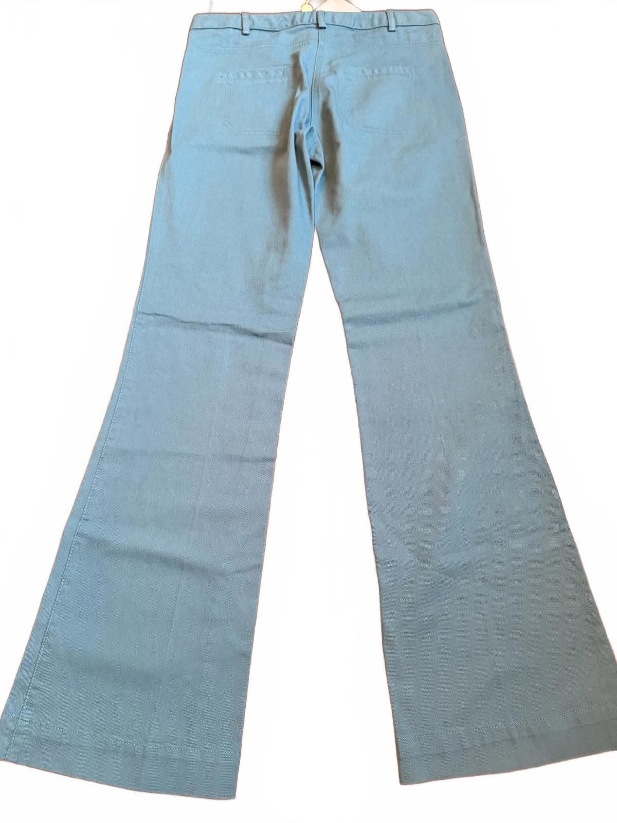 Other Gerard Darel Women's Light Blue Flared Pants Size 38 Size 28" / US 6 / IT 42 - 3 Thumbnail