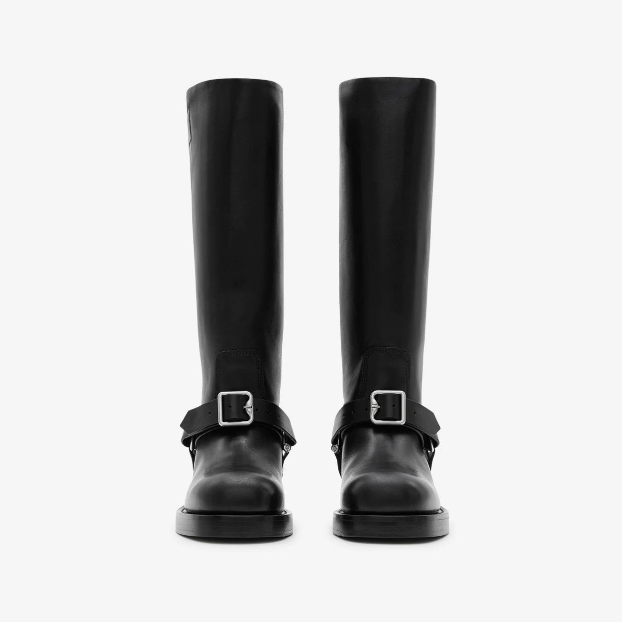 Burberry o1w1db10125 Leather Saddle Low Boots in Black Size US 7 / IT 37 - 3 Thumbnail