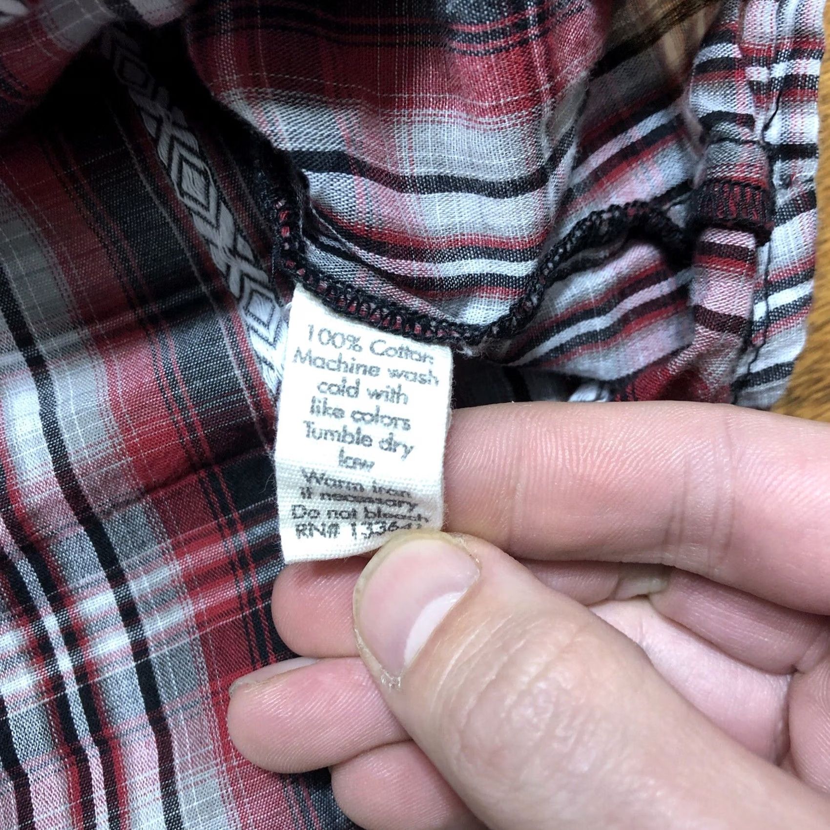 Vintage Cotton & Rye Shirt Mens XL Cream Pearl Snap Button Western Cowboy Rodeo Plaid Size US XL / EU 56 / 4 - 4 Thumbnail