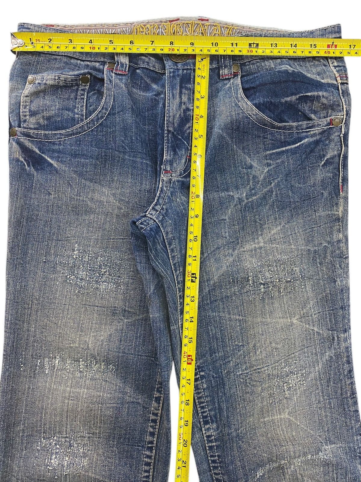 Japanese Brand Japanese Brand Mud Wash Honeycomb Style Straight Leg Jeans Size US 33 - 6 Thumbnail
